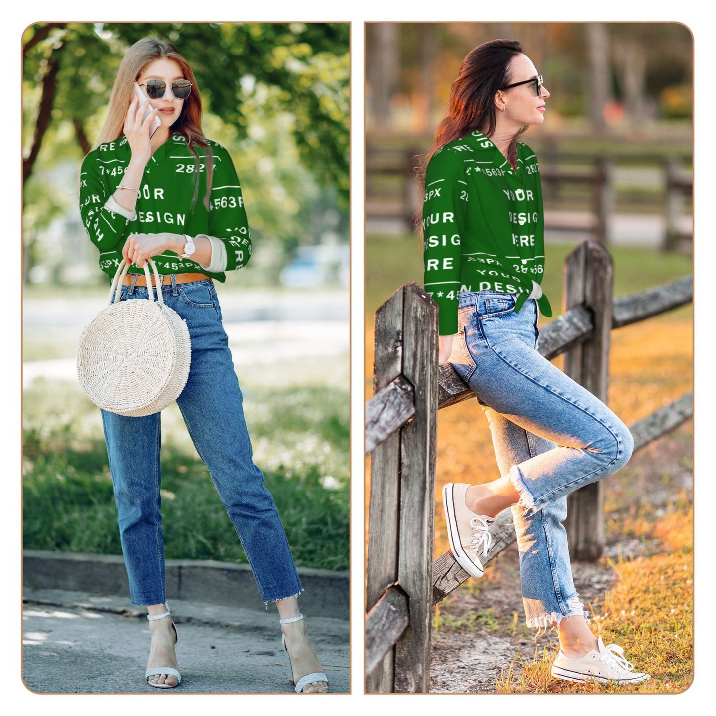 Custom Women's Long-Sleeved Pajama Set