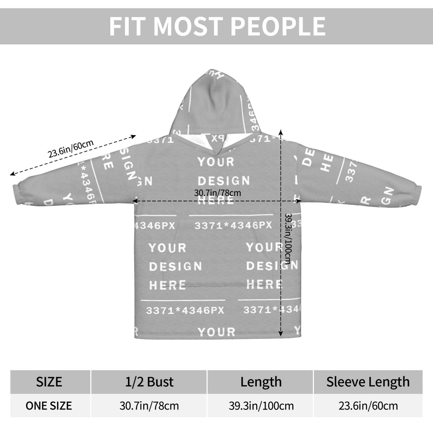 Custom flannel Blanket Hoodie (women) -Full printed