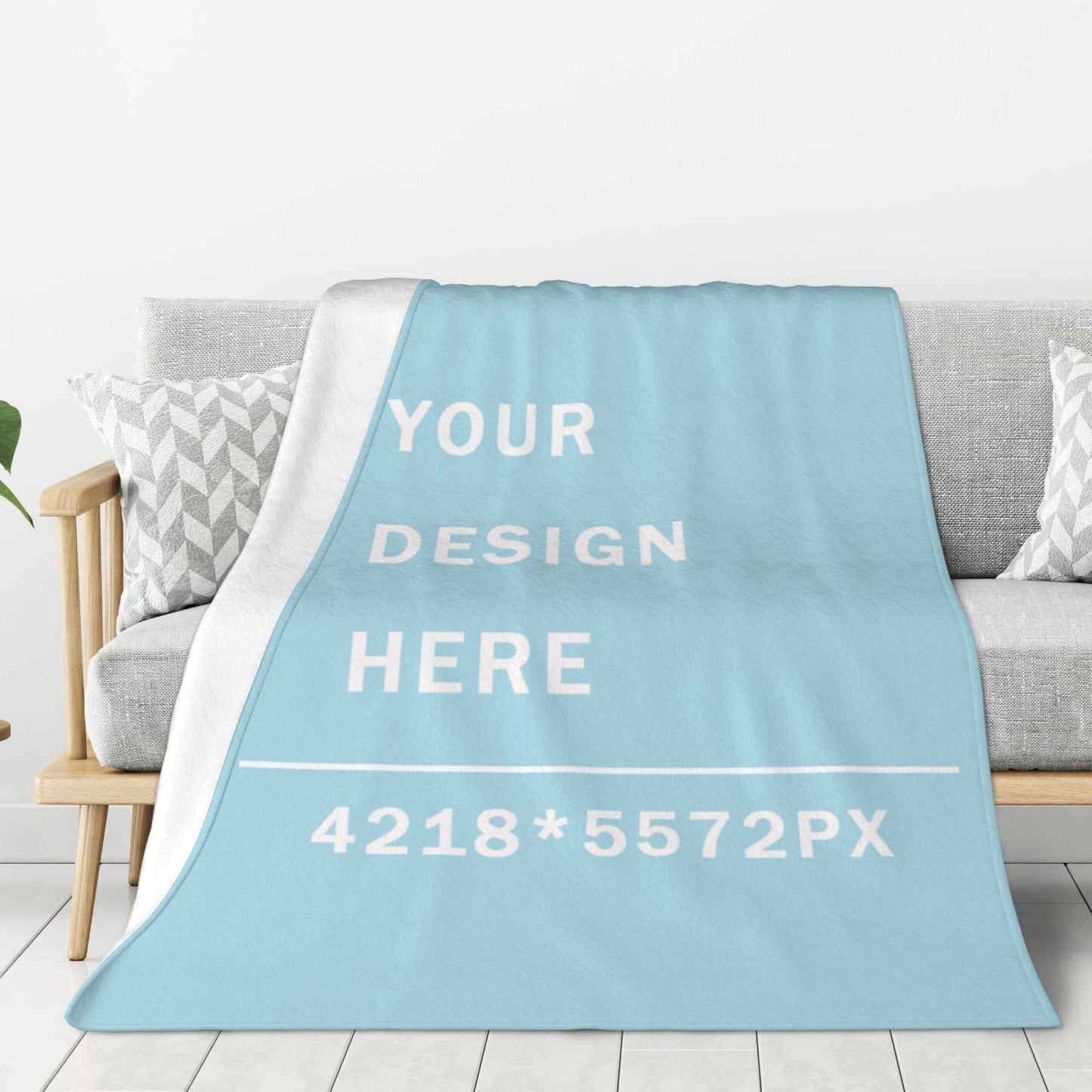 Custom 280g   Soft Flannel Blanket(vertical styles)-POD