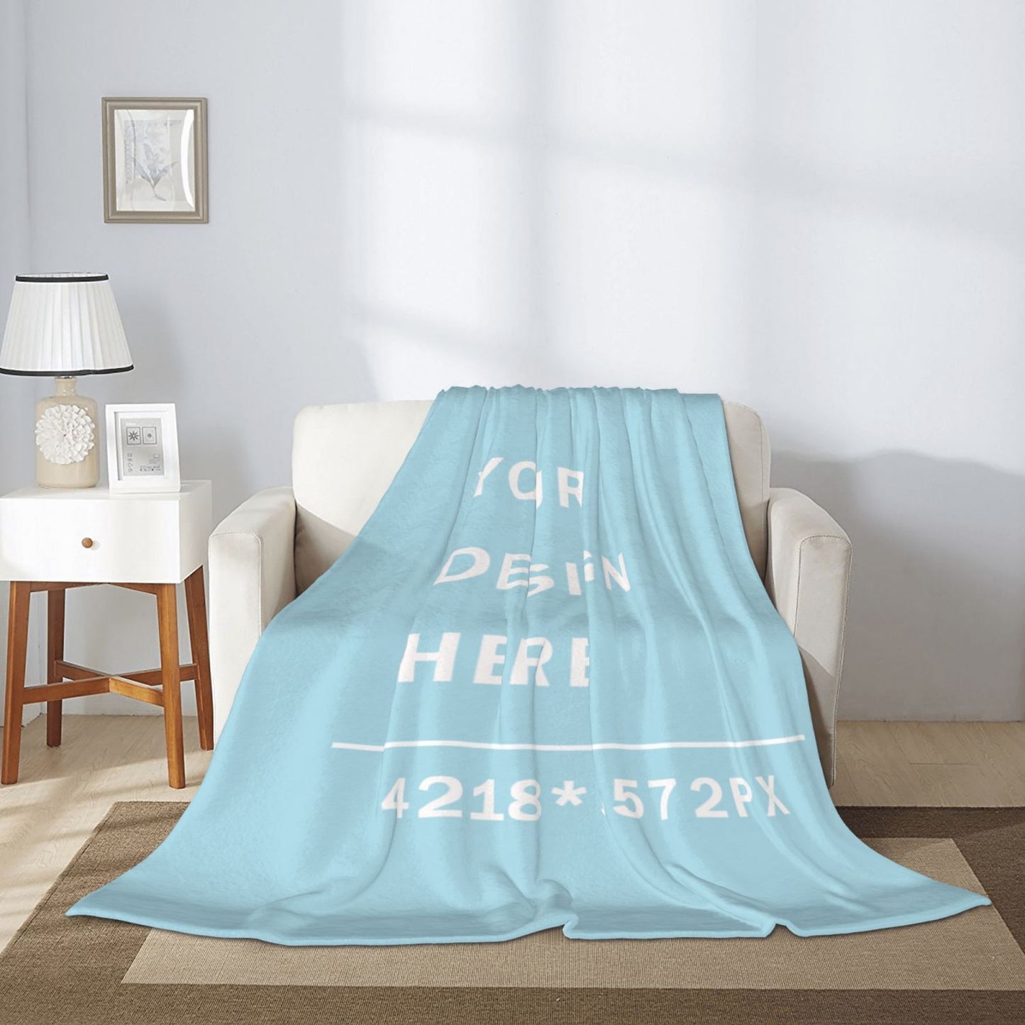 Custom 280g   Soft Flannel Blanket(vertical styles)-POD