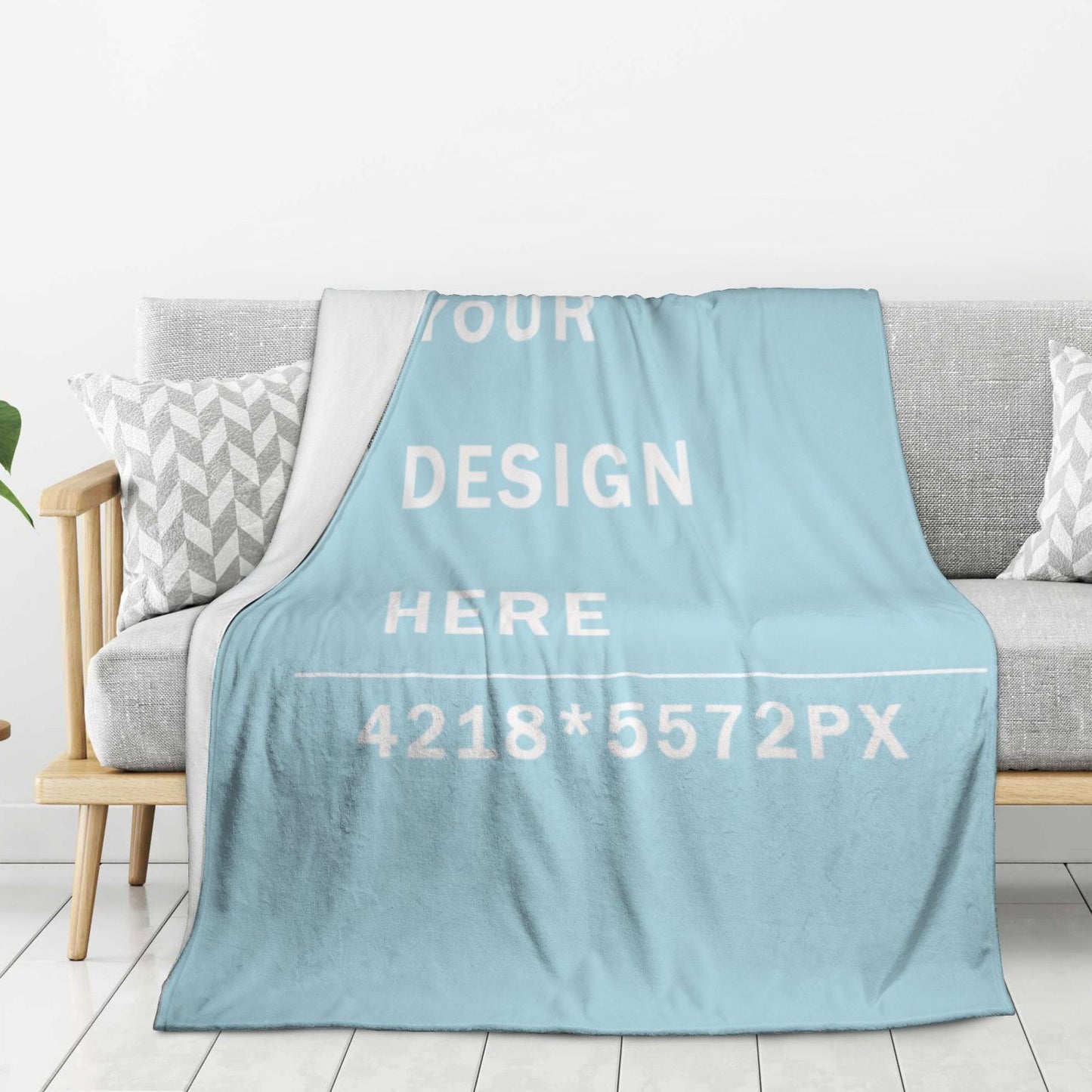 Custom 280g   Soft Flannel Blanket(vertical styles)-POD