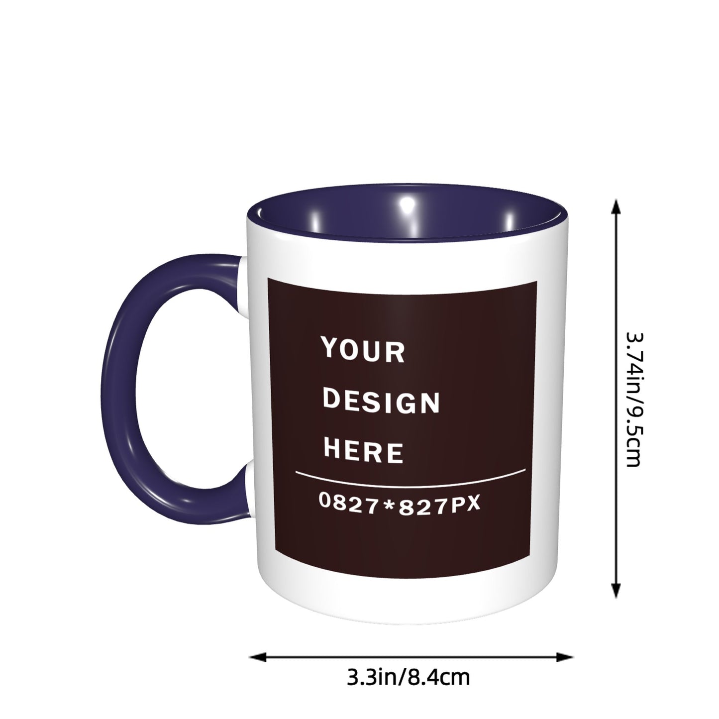 Design your Mug -Bicolor Ceramic Mug -Two Side Printed