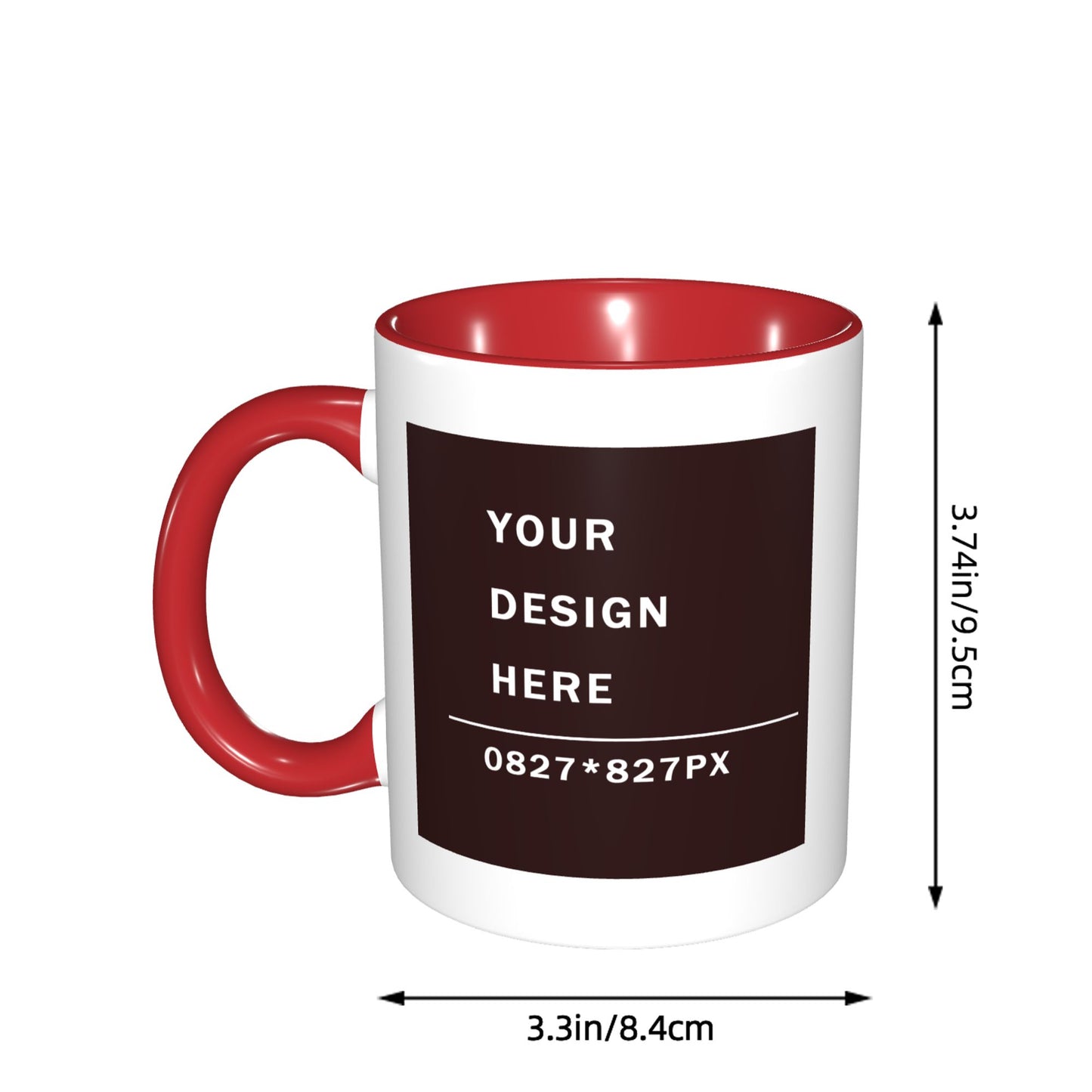 Design your Mug -Bicolor Ceramic Mug -Two Side Printed