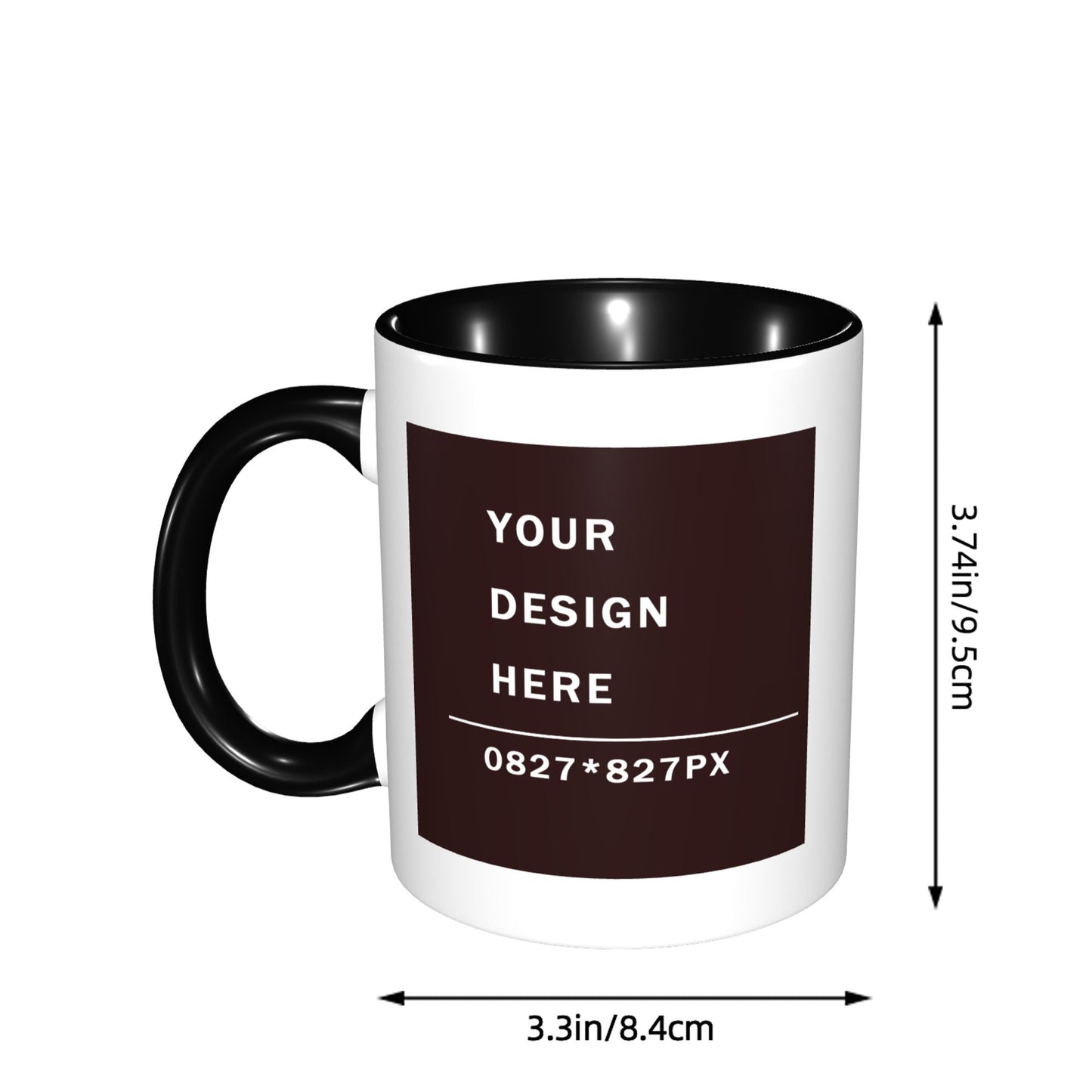 Design your Mug -Bicolor Ceramic Mug -Two Side Printed