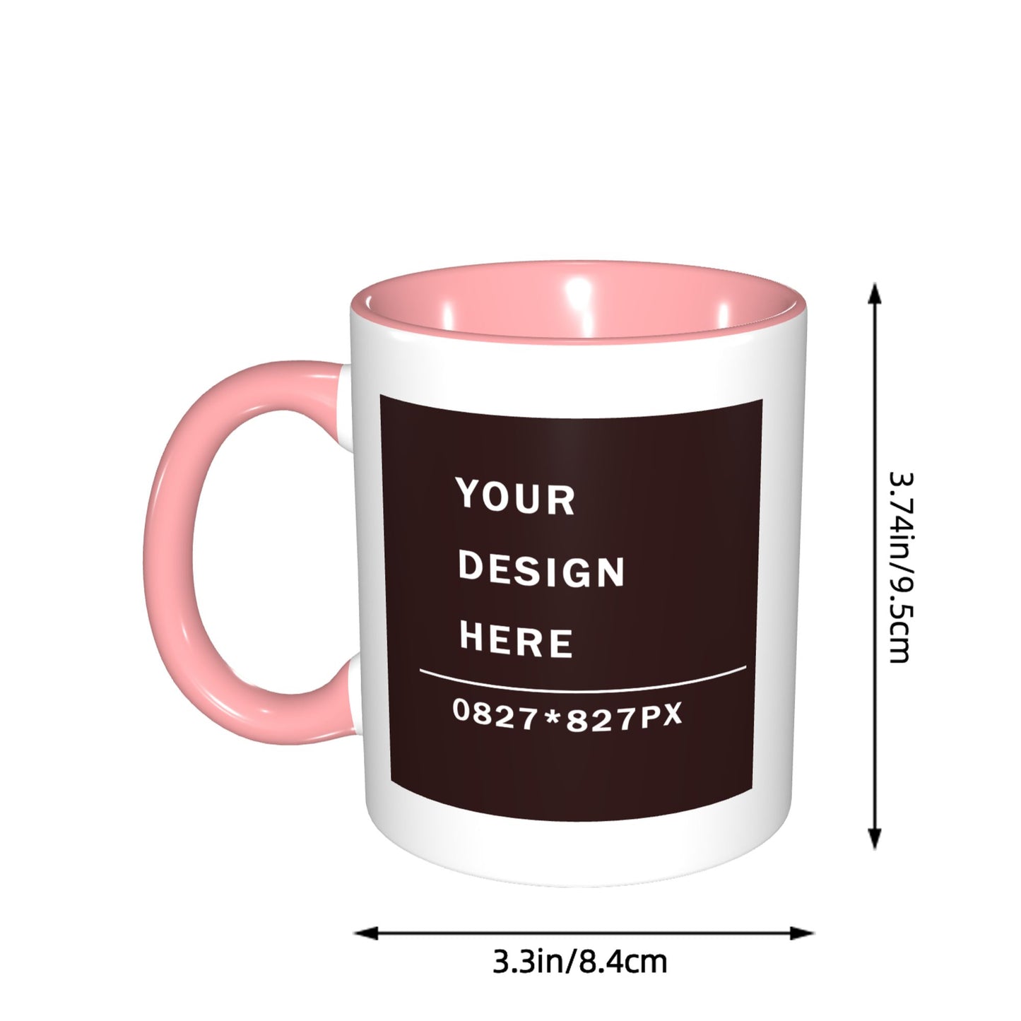 Design your Mug -Bicolor Ceramic Mug -Two Side Printed