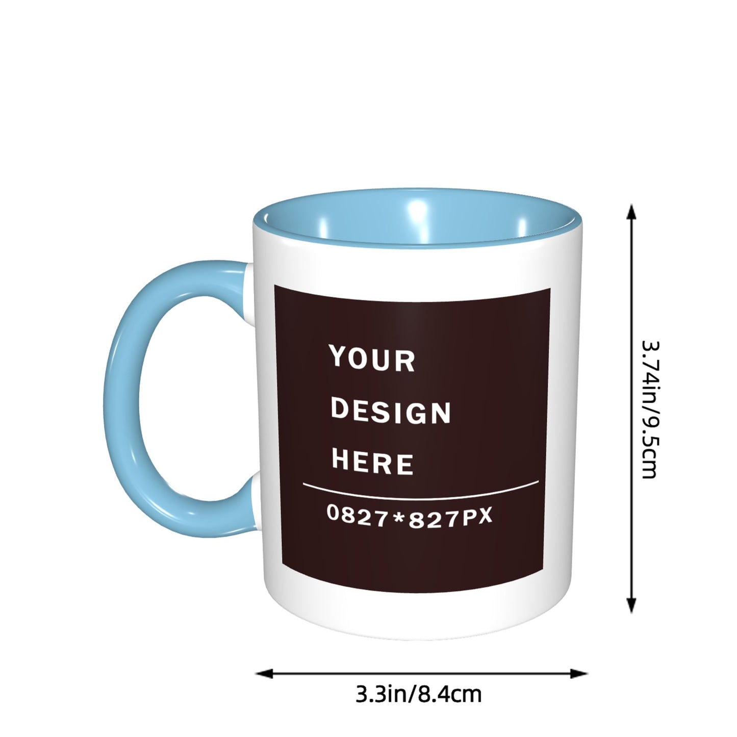 Design your Mug -Bicolor Ceramic Mug -Two Side Printed