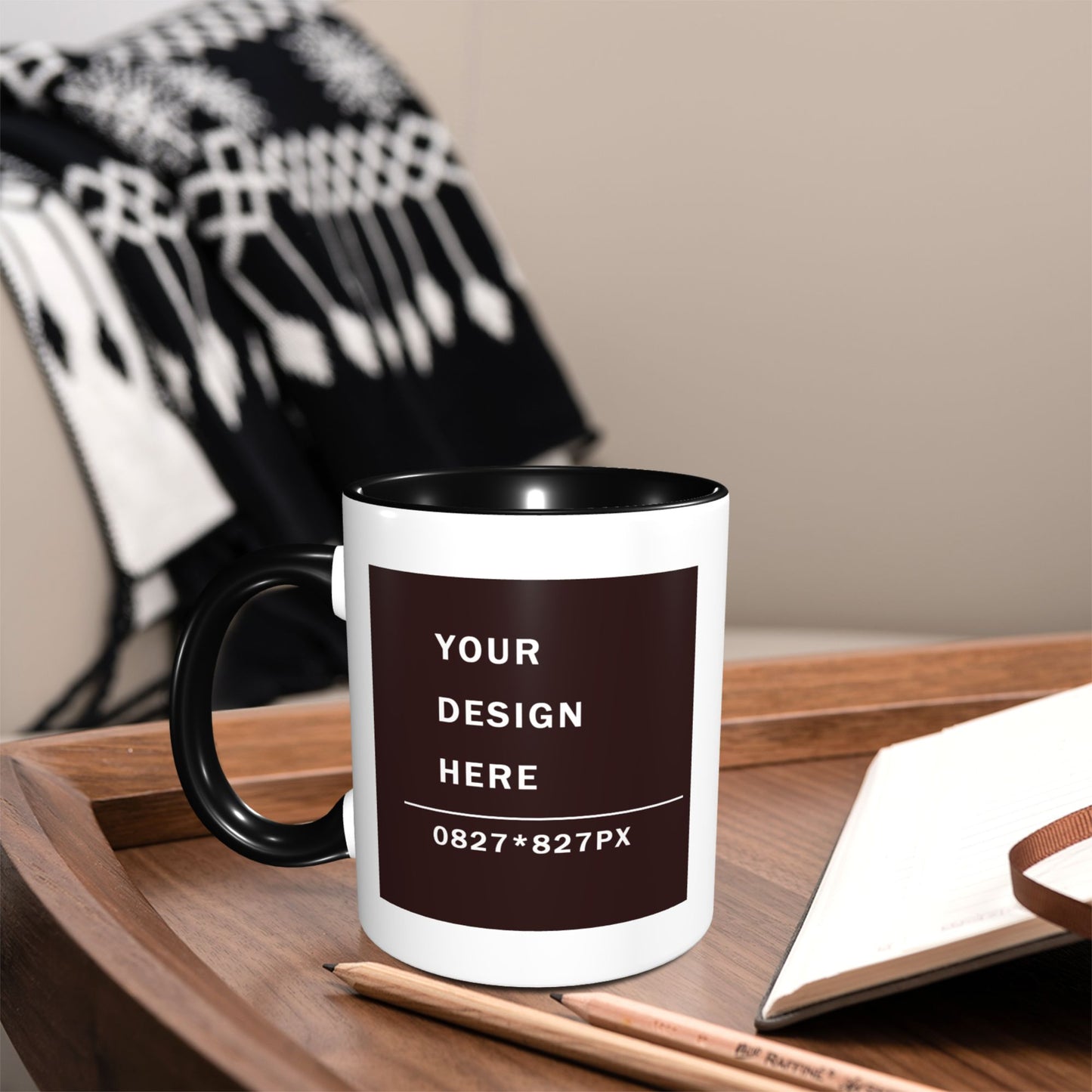 Design your Mug -Bicolor Ceramic Mug -Two Side Printed