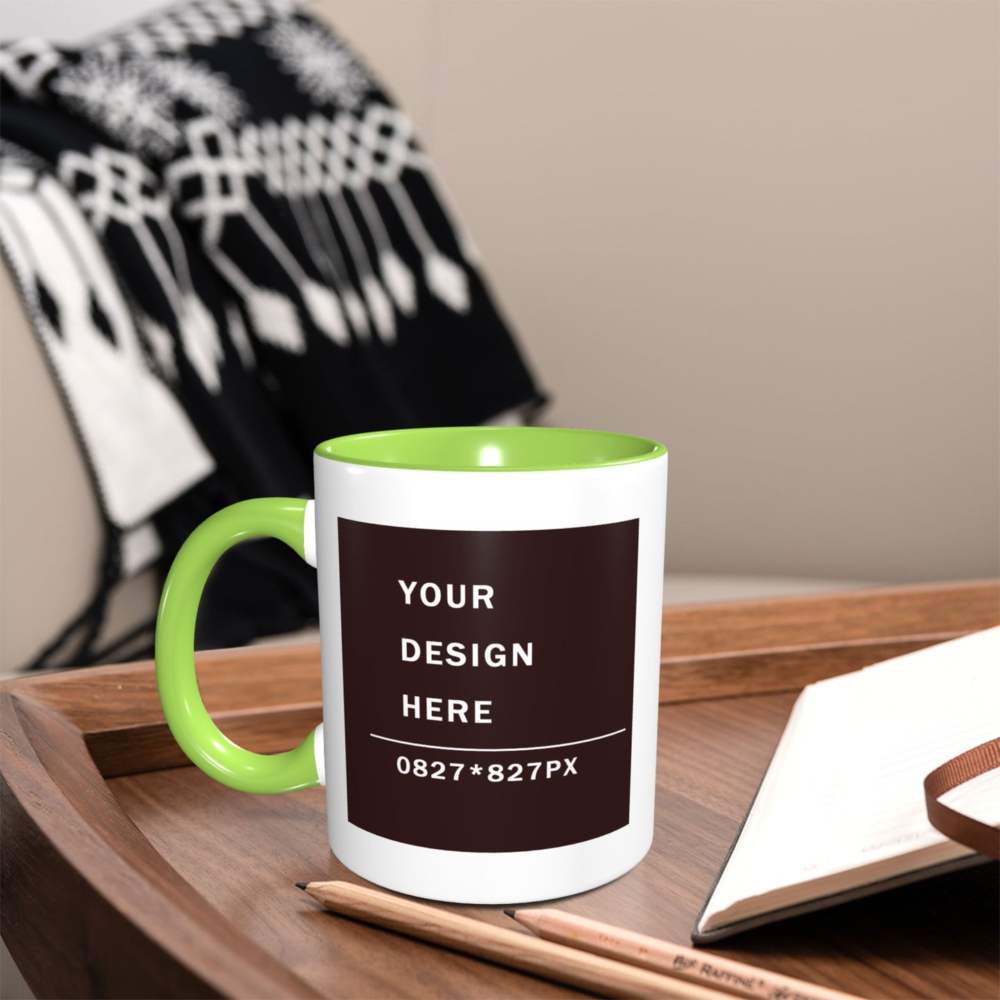 Design your Mug -Bicolor Ceramic Mug -Two Side Printed