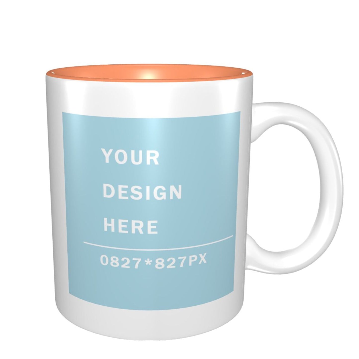 Design your Mug -Inner Color Ceramic Mug-Two Side Printed