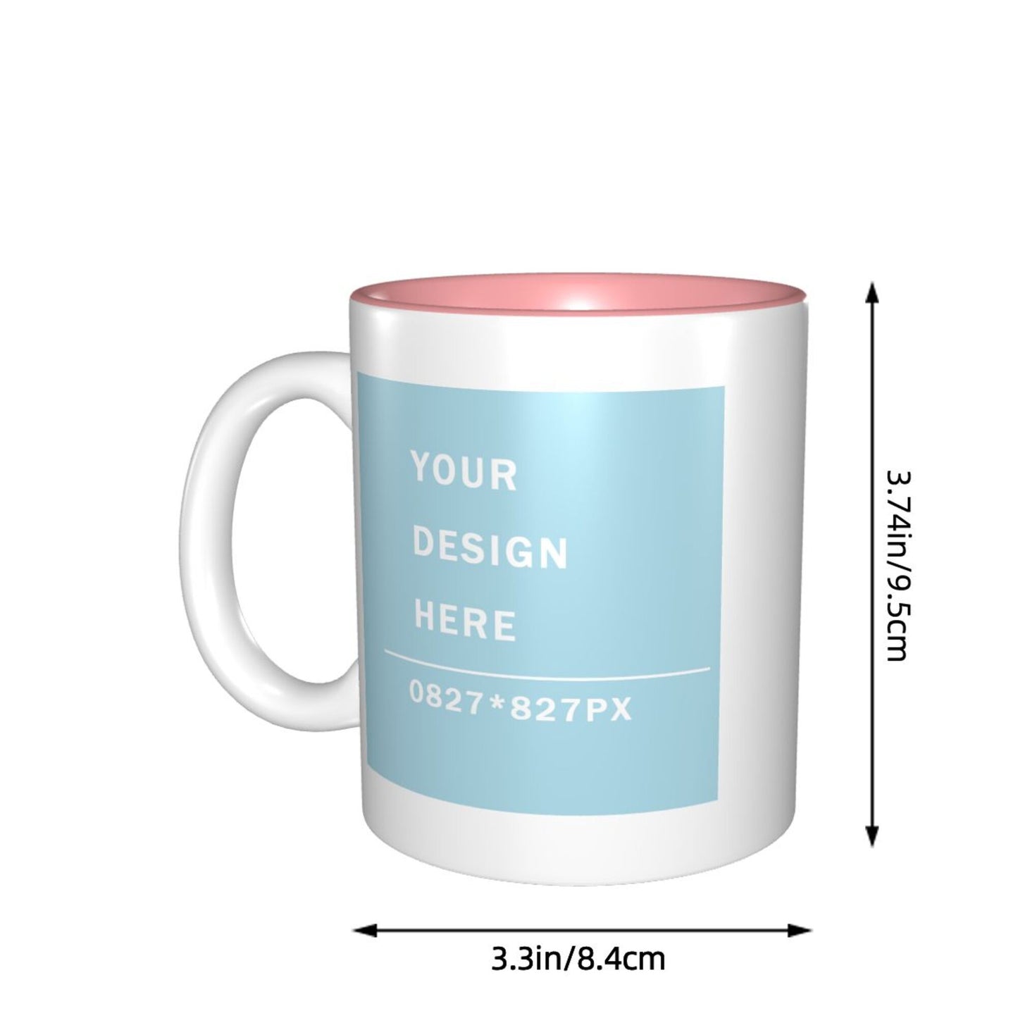 Design your Mug -Inner Color Ceramic Mug-Two Side Printed