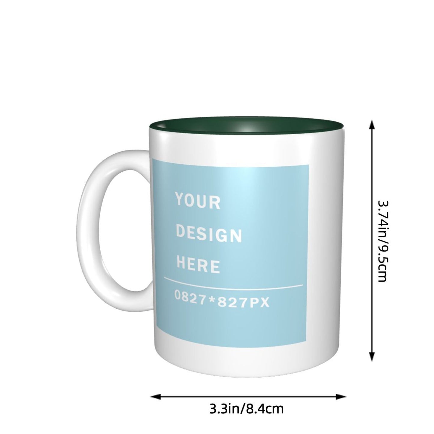 Design your Mug -Inner Color Ceramic Mug-Two Side Printed