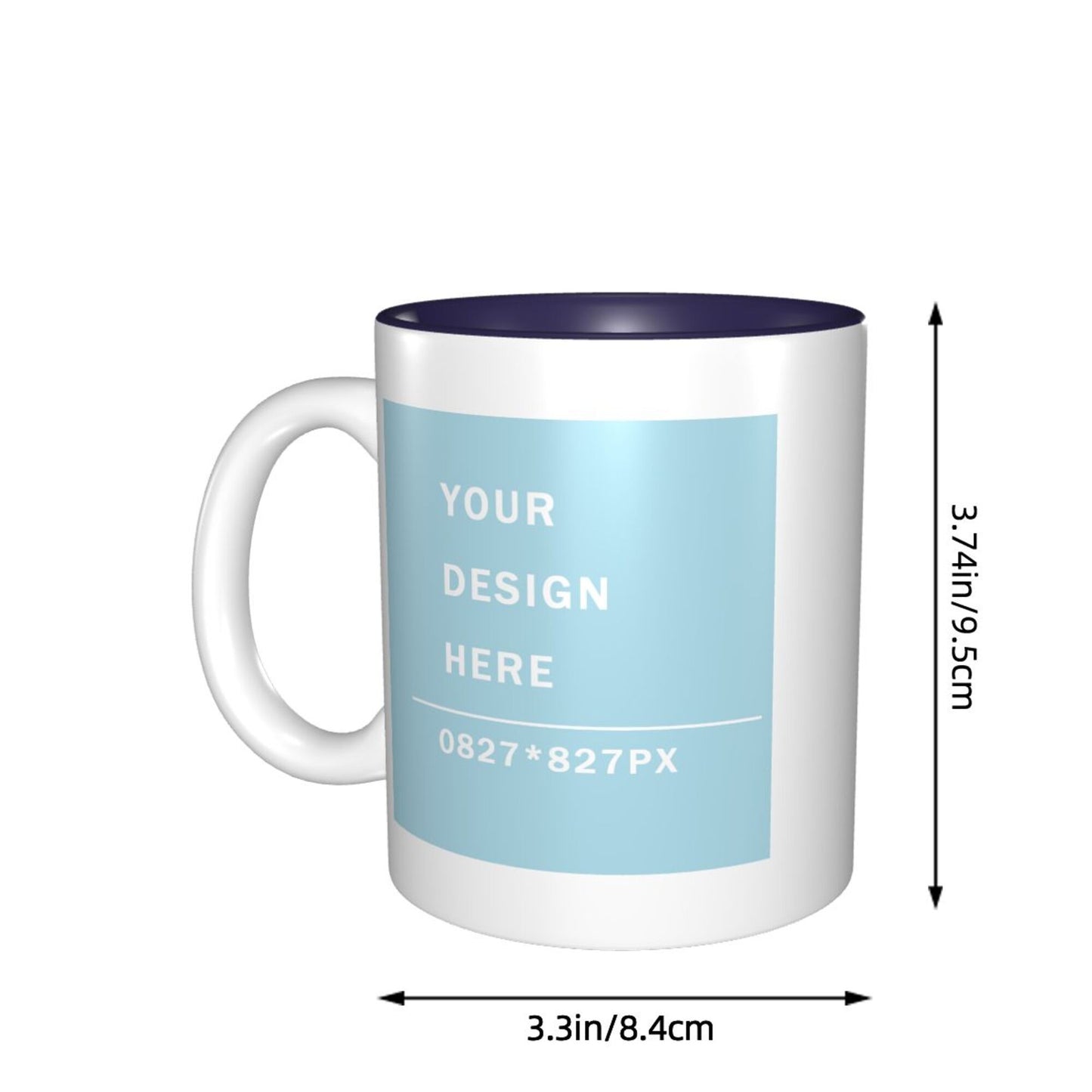 Design your Mug -Inner Color Ceramic Mug-Two Side Printed