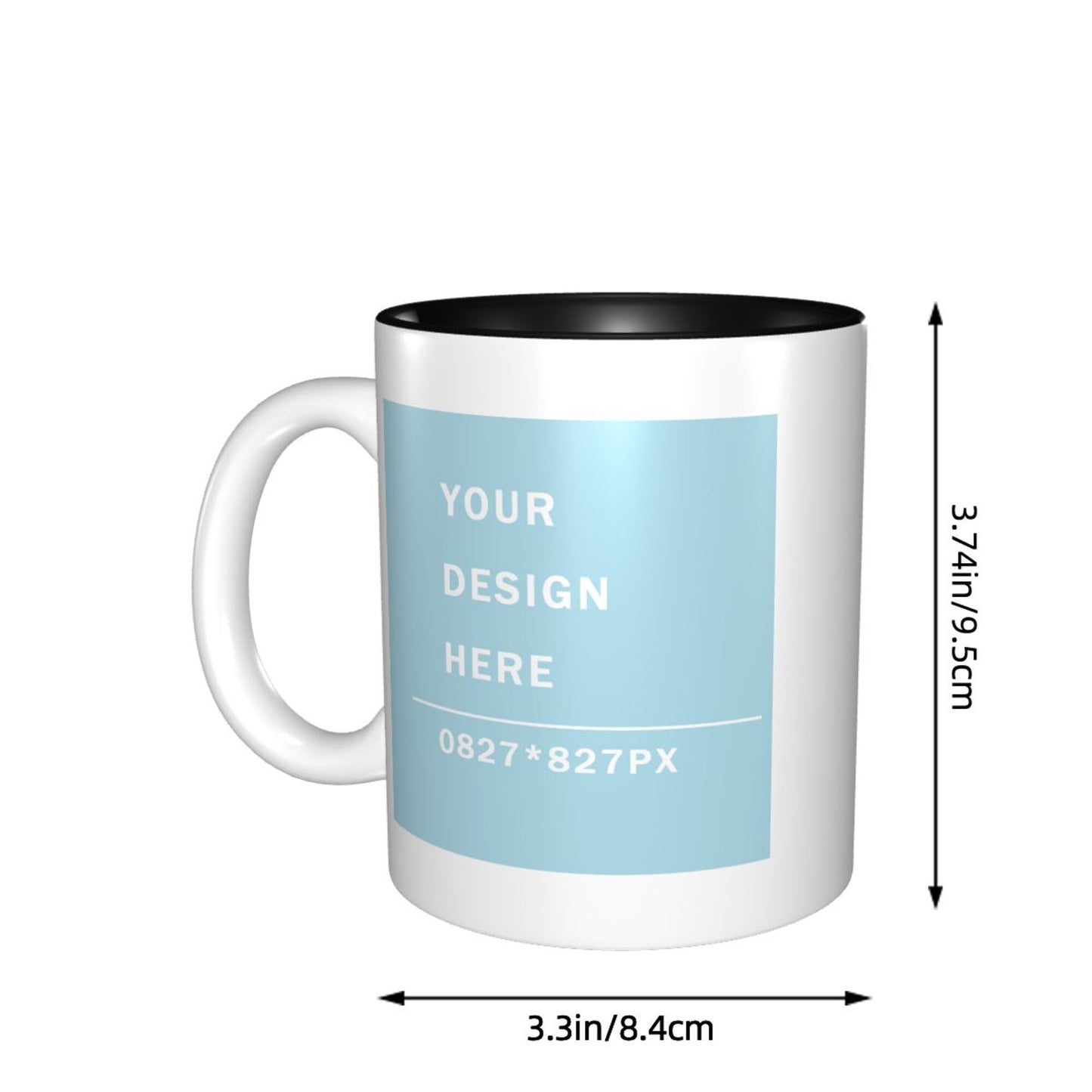 Design your Mug -Inner Color Ceramic Mug-Two Side Printed