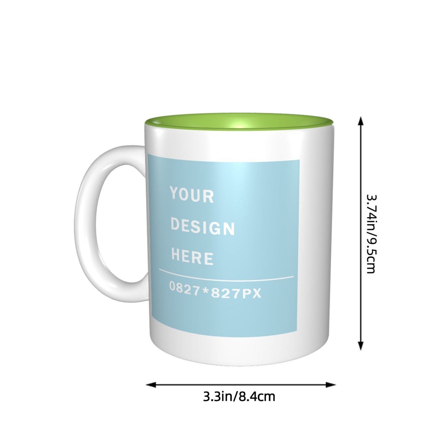 Design your Mug -Inner Color Ceramic Mug-Two Side Printed