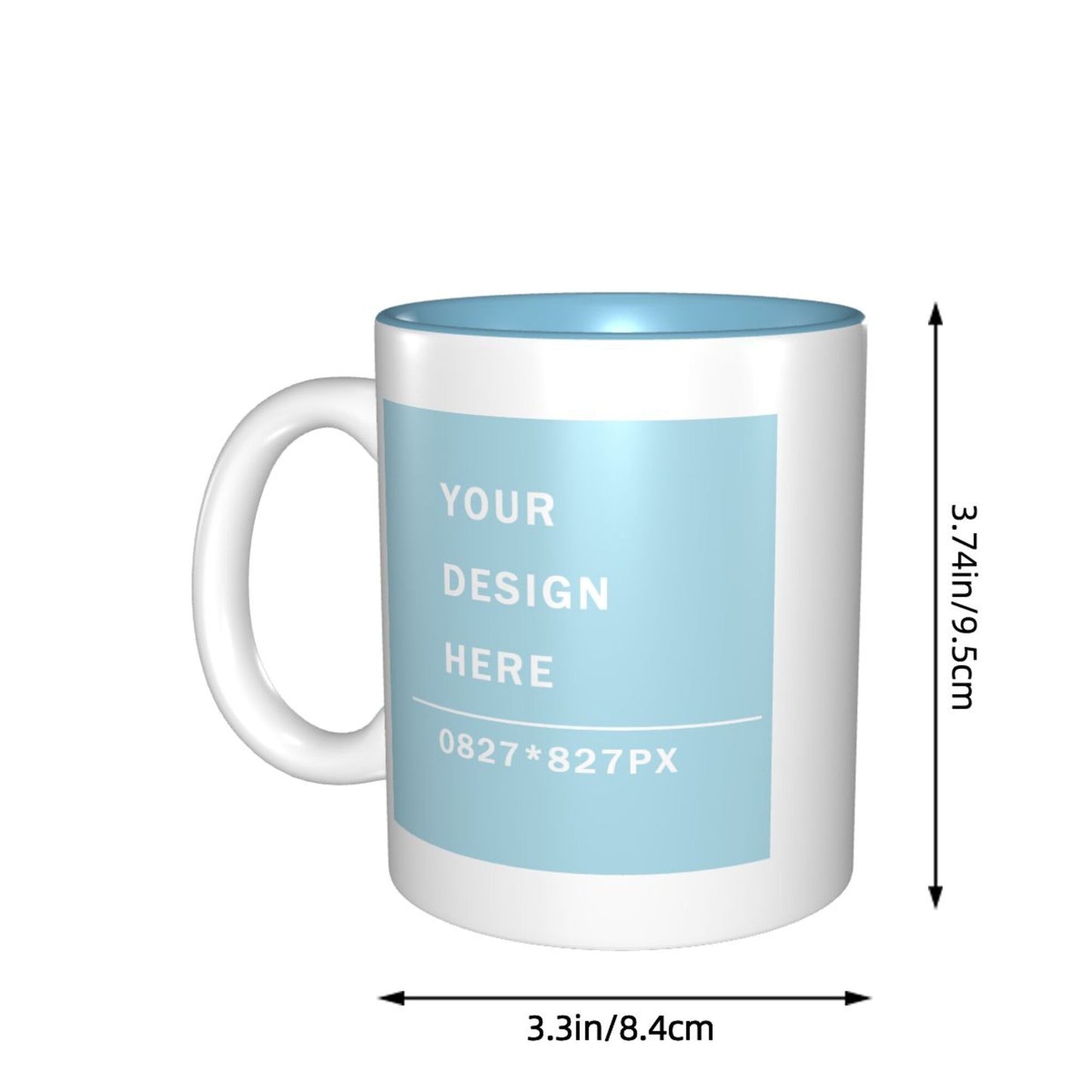 Design your Mug -Inner Color Ceramic Mug-Two Side Printed