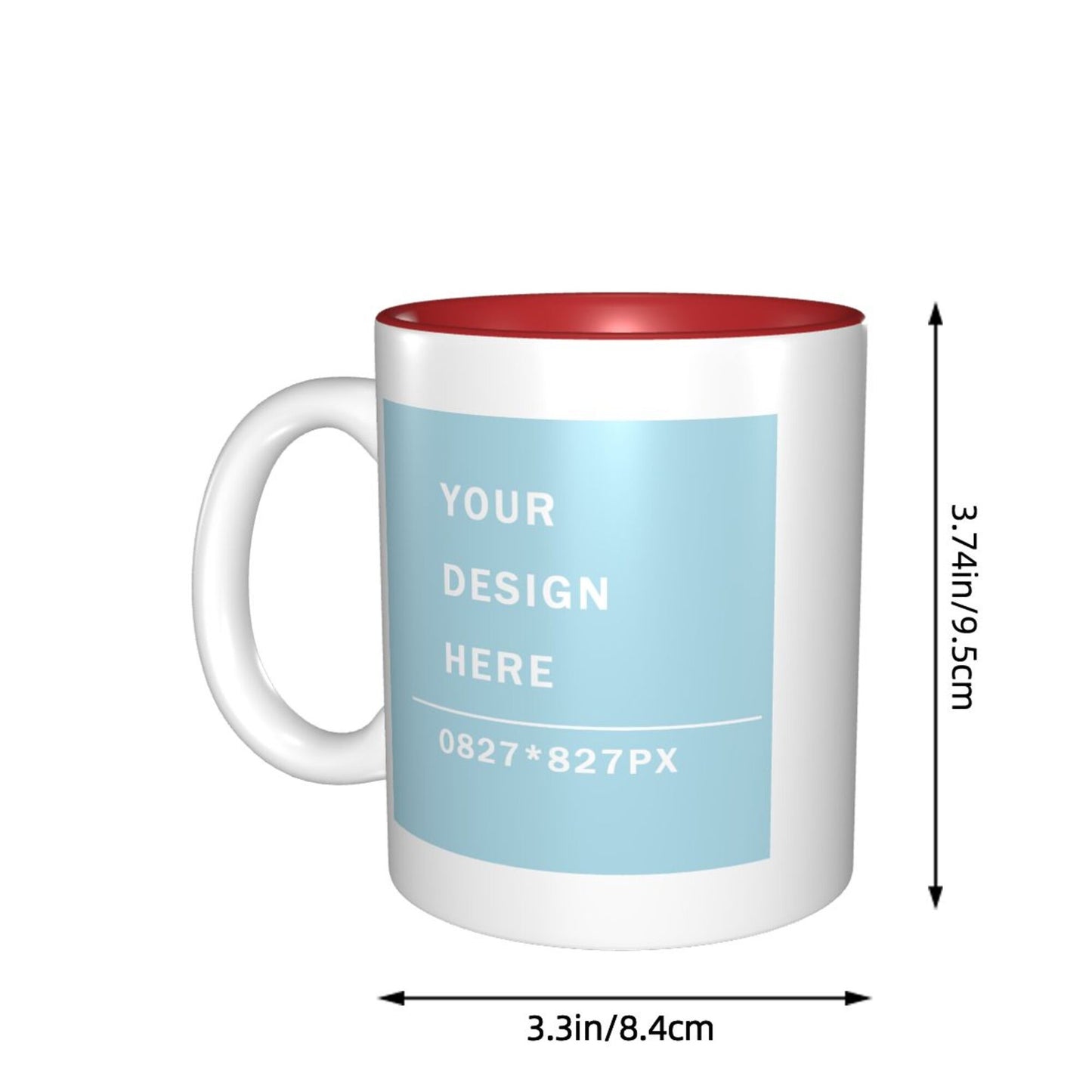 Design your Mug -Inner Color Ceramic Mug-Two Side Printed