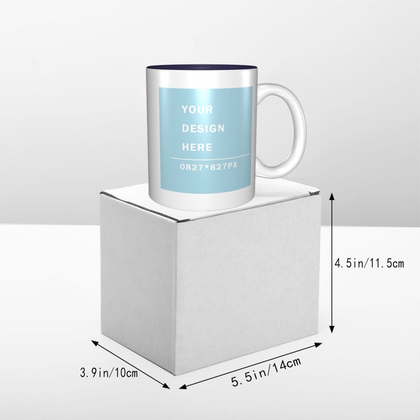 Design your Mug -Inner Color Ceramic Mug-Two Side Printed