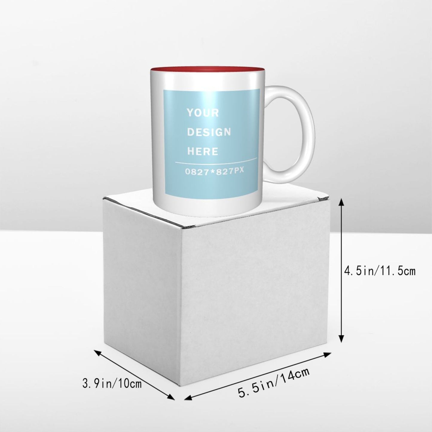 Design your Mug -Inner Color Ceramic Mug-Two Side Printed