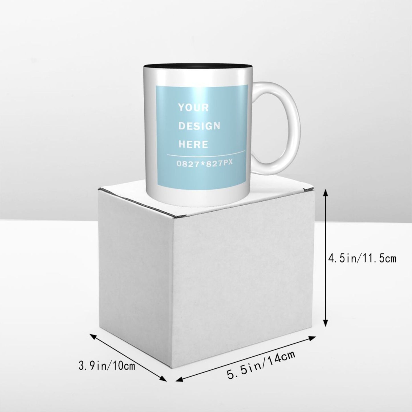 Design your Mug -Inner Color Ceramic Mug-Two Side Printed