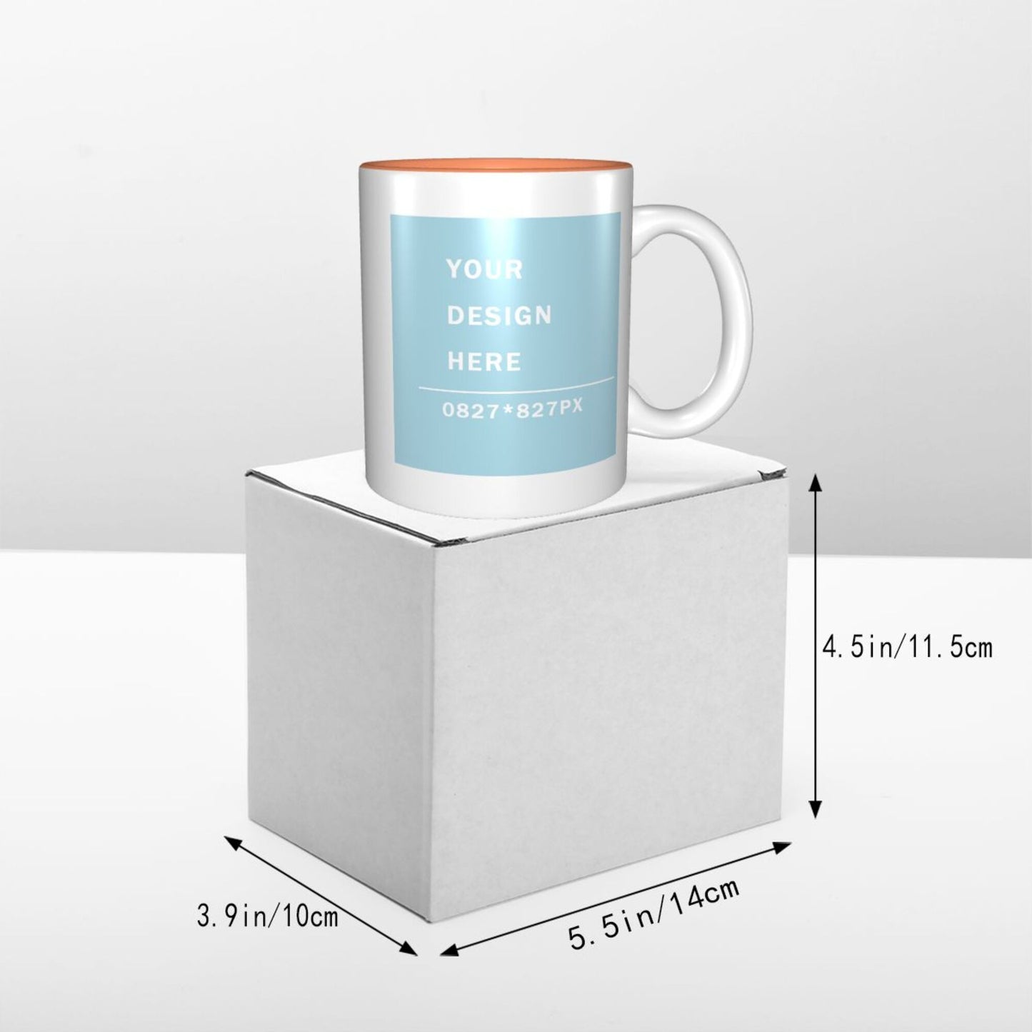 Design your Mug -Inner Color Ceramic Mug-Two Side Printed