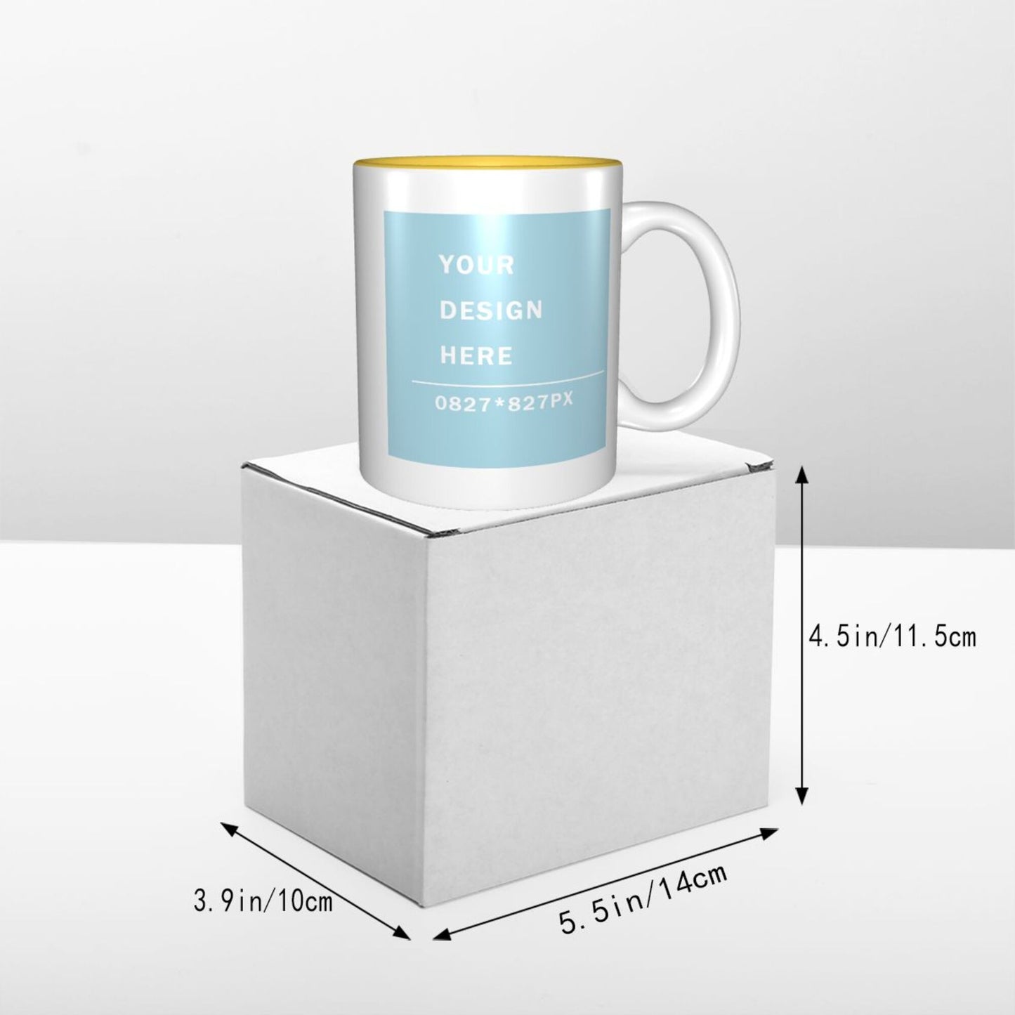 Design your Mug -Inner Color Ceramic Mug-Two Side Printed