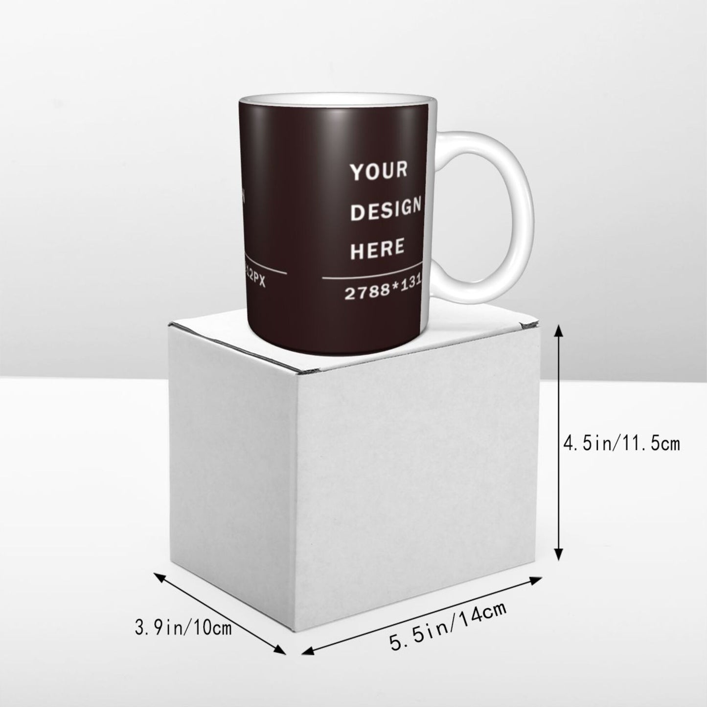 Design your Mug - White Ceramic Coffee Mug -Along Surface Printed