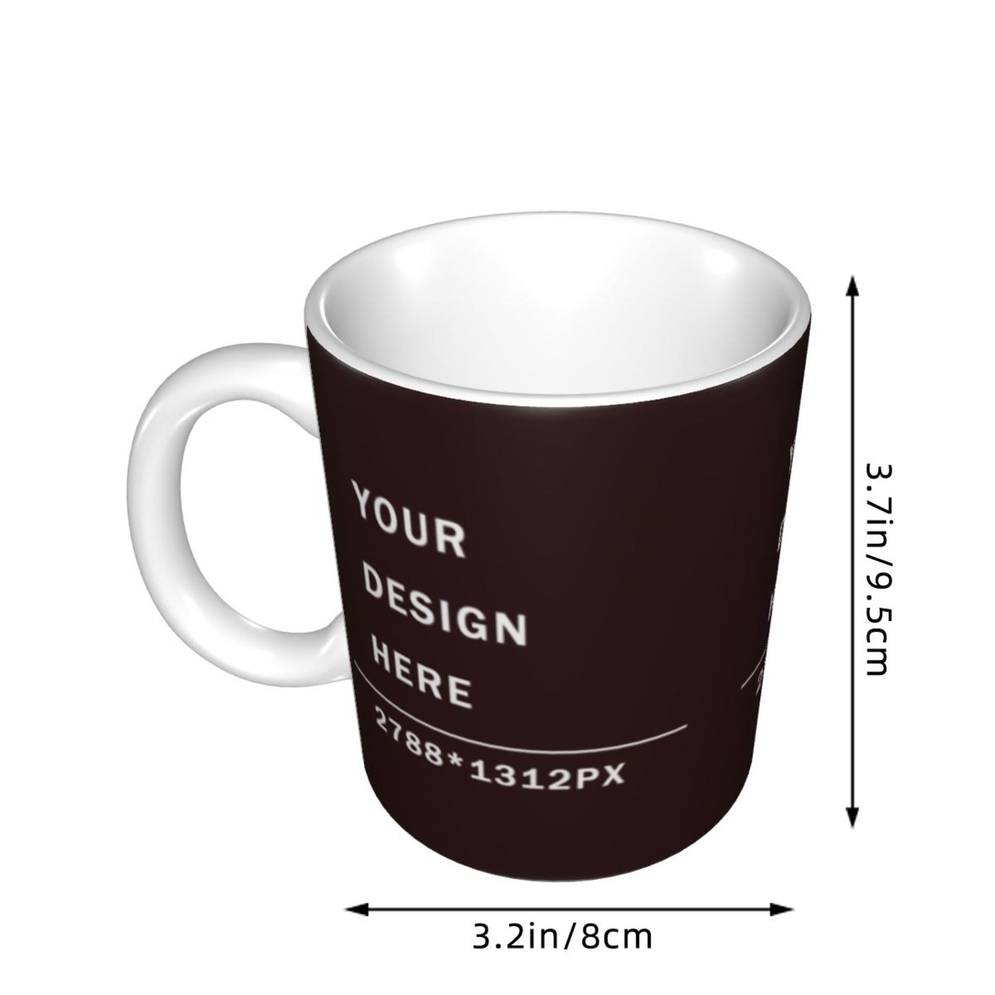 Design your Mug - White Ceramic Coffee Mug -Along Surface Printed