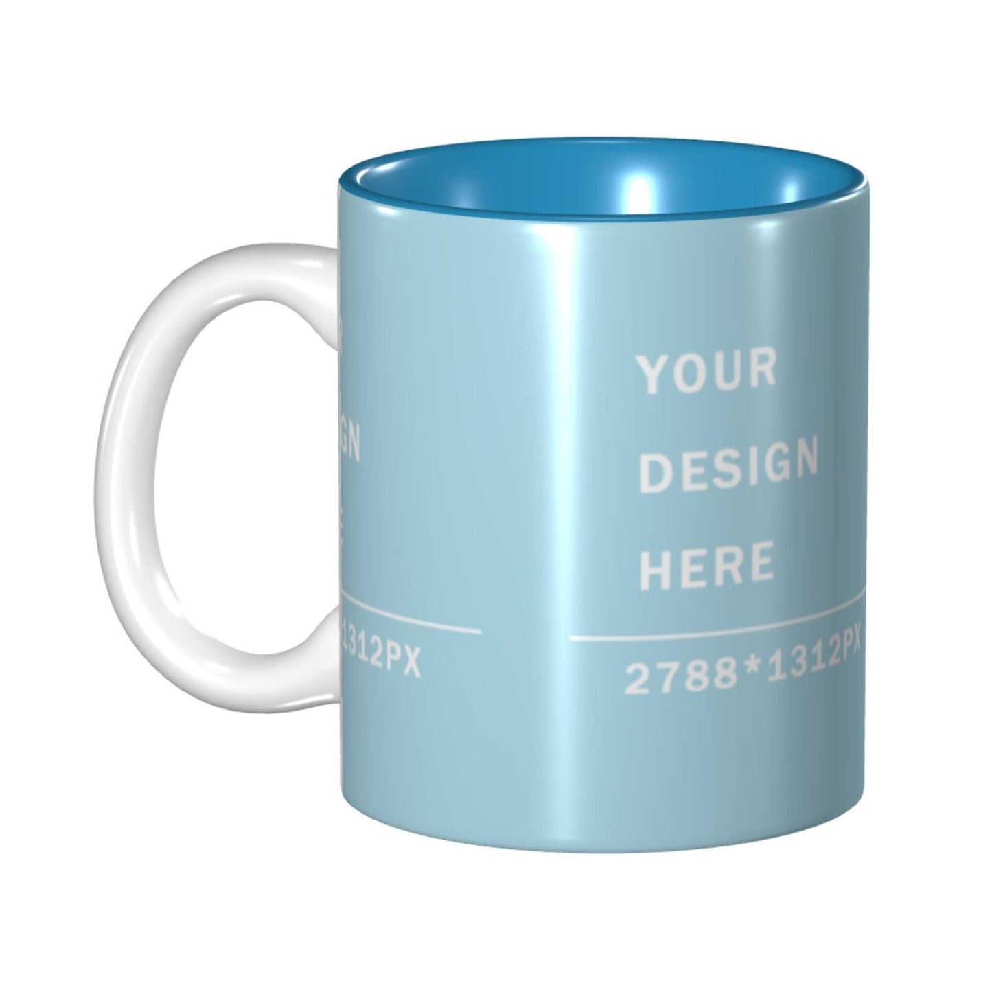 Design your Mug -Inner Color Ceramic Mug-Surface around Printed