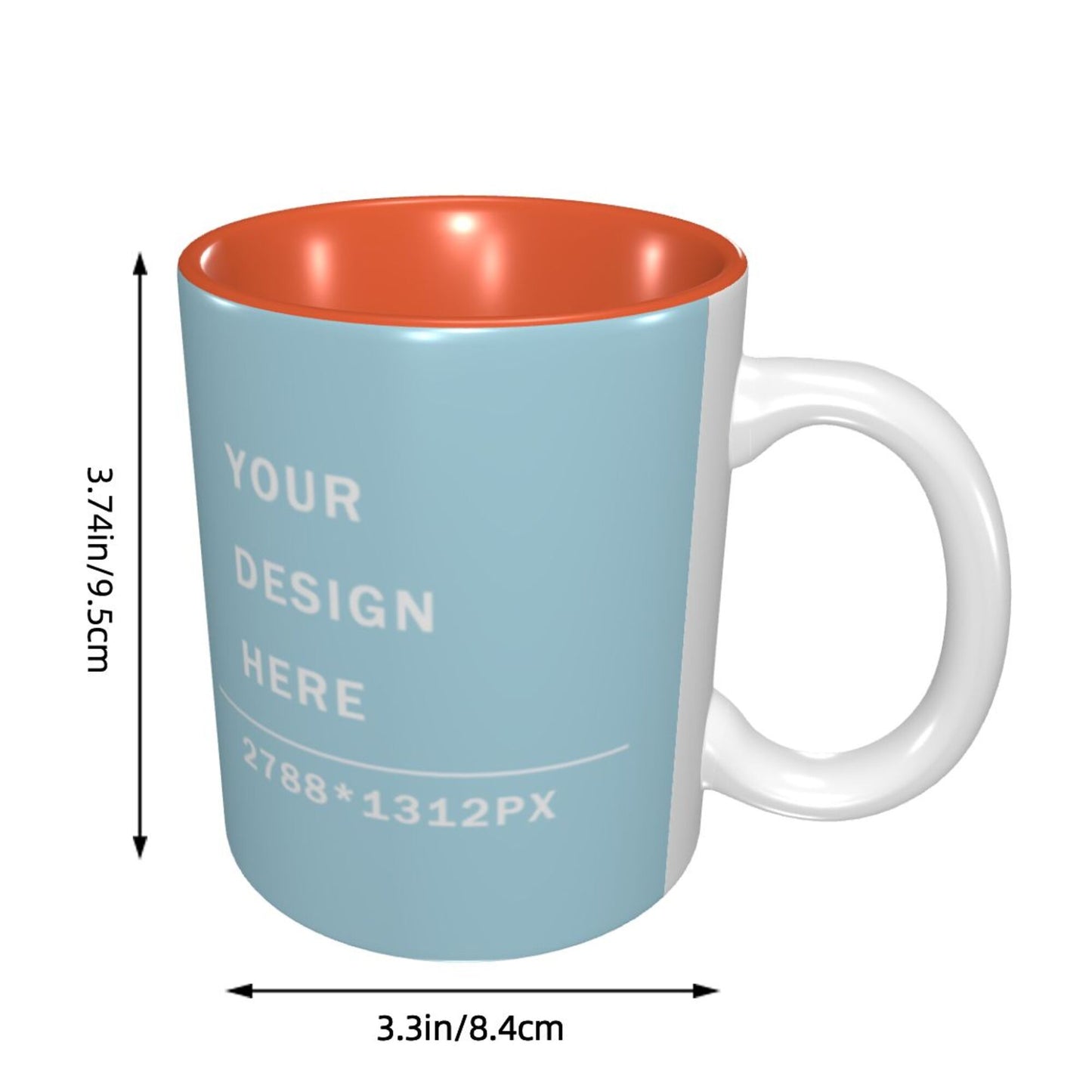 Design your Mug -Inner Color Ceramic Mug-Surface around Printed