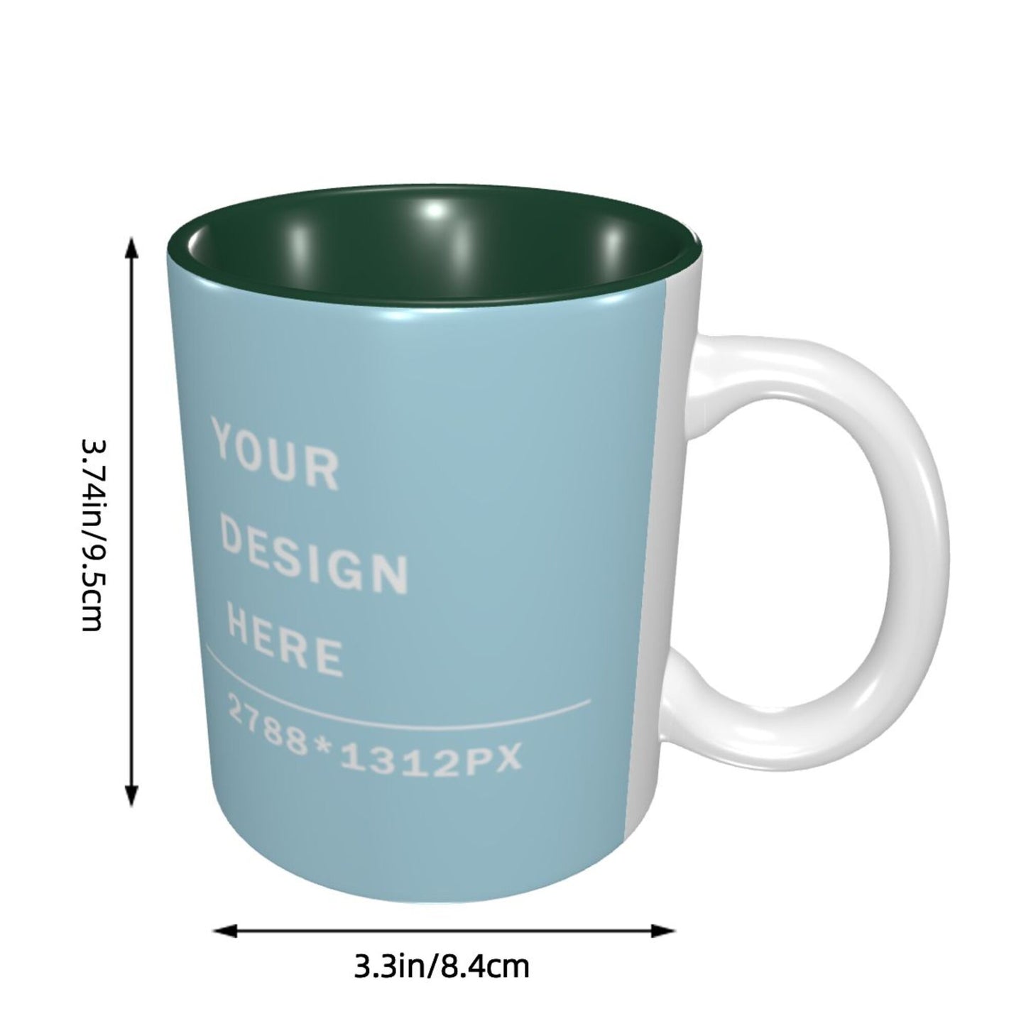 Design your Mug -Inner Color Ceramic Mug-Surface around Printed