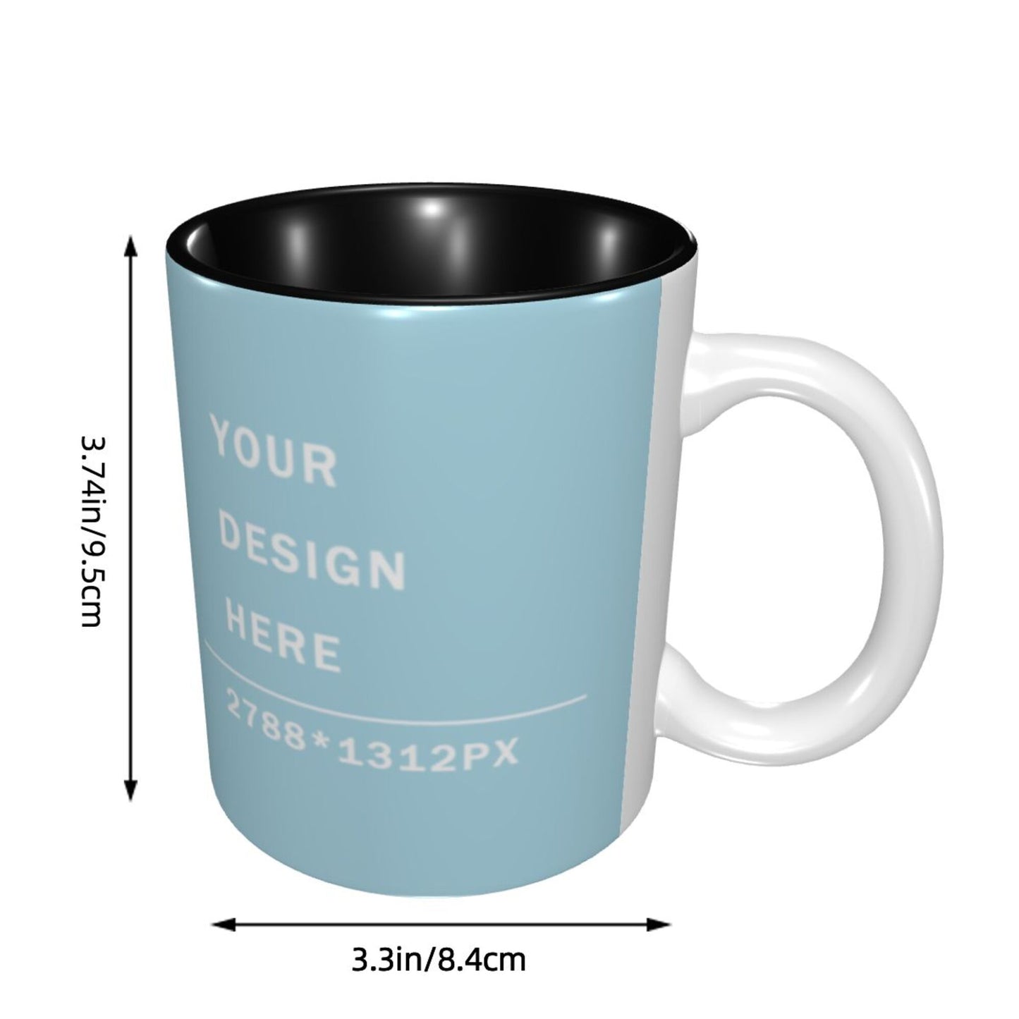 Design your Mug -Inner Color Ceramic Mug-Surface around Printed