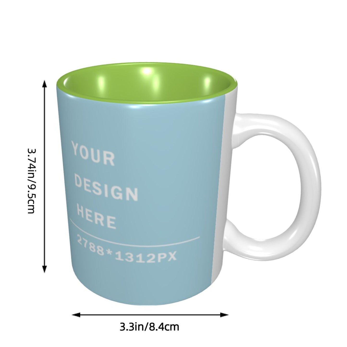 Design your Mug -Inner Color Ceramic Mug-Surface around Printed