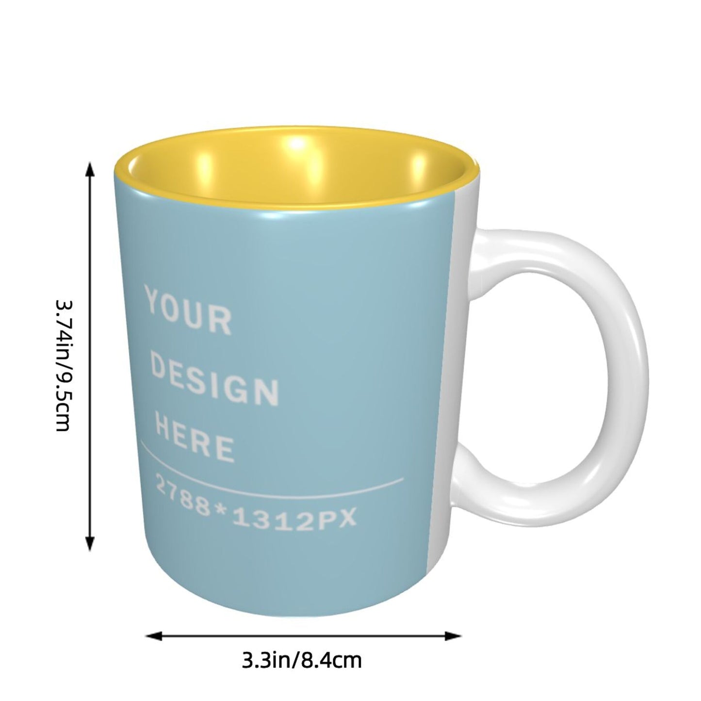 Design your Mug -Inner Color Ceramic Mug-Surface around Printed