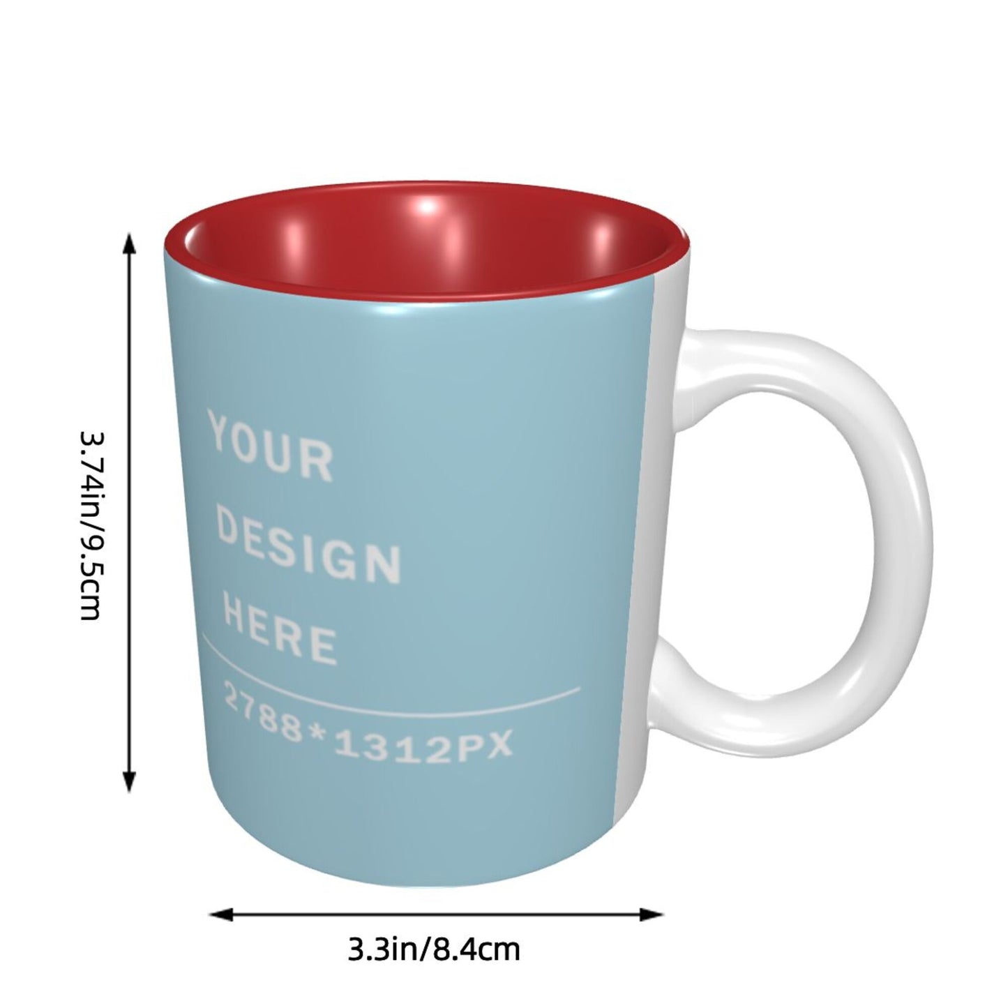 Design your Mug -Inner Color Ceramic Mug-Surface around Printed