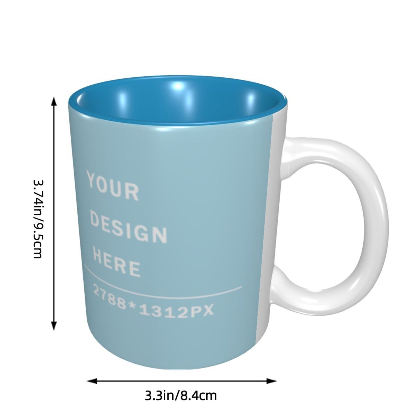 Design your Mug -Inner Color Ceramic Mug-Surface around Printed