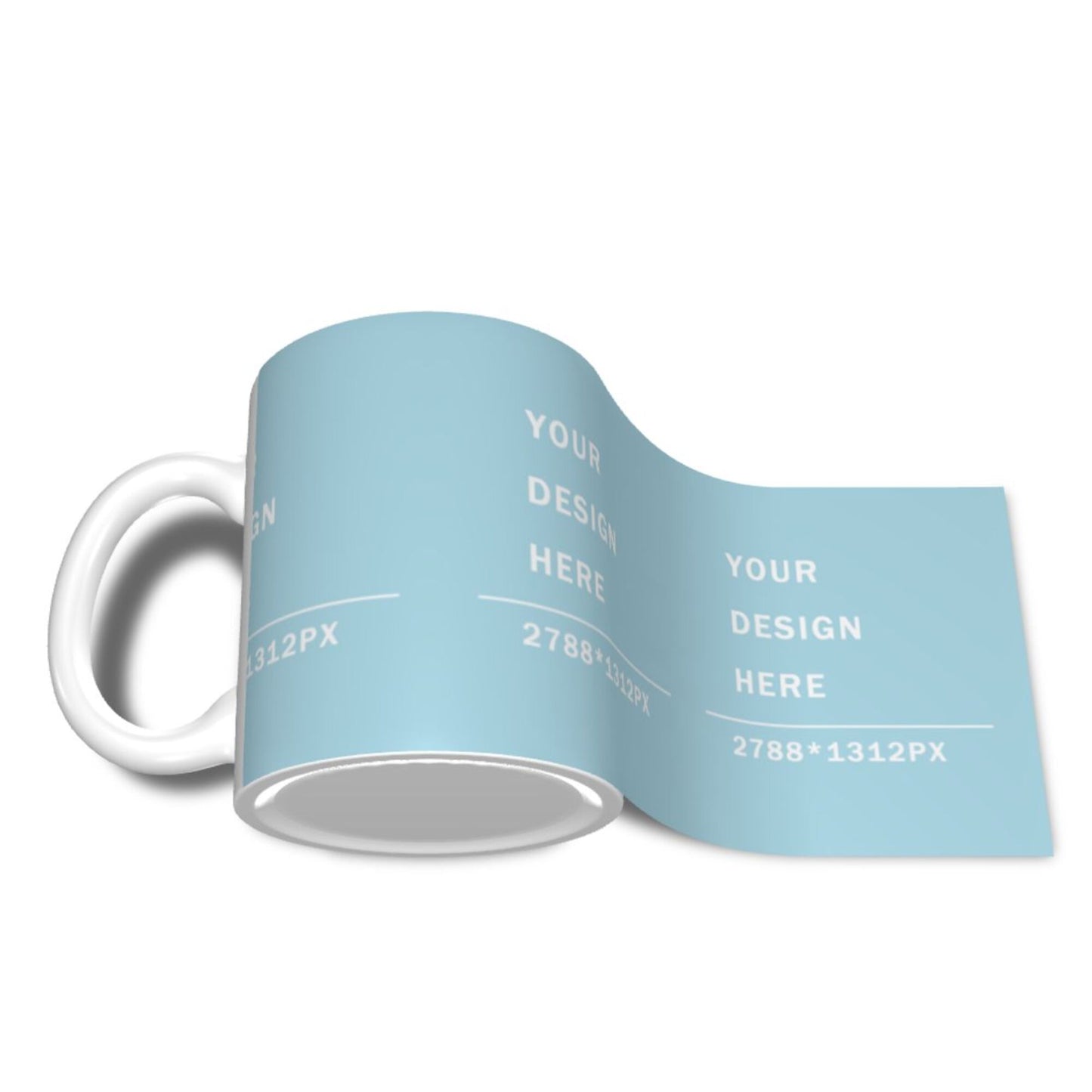 Design your Mug -Inner Color Ceramic Mug-Surface around Printed