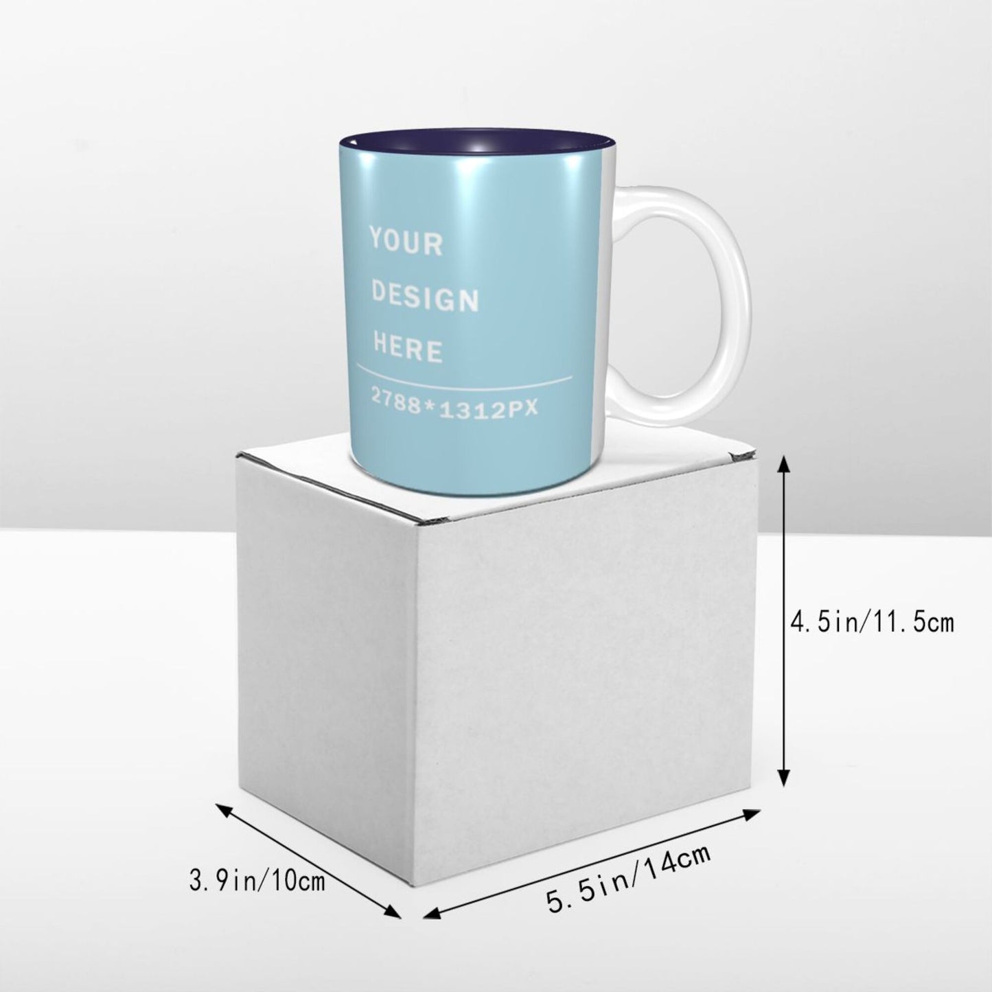 Design your Mug -Inner Color Ceramic Mug-Surface around Printed