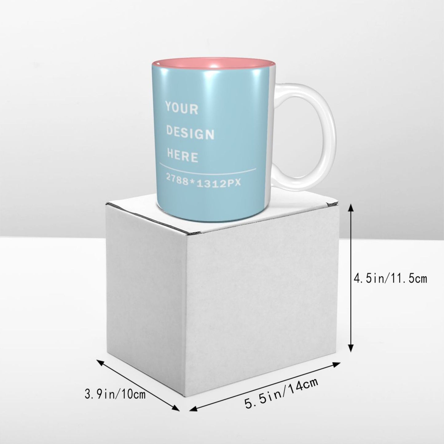 Design your Mug -Inner Color Ceramic Mug-Surface around Printed