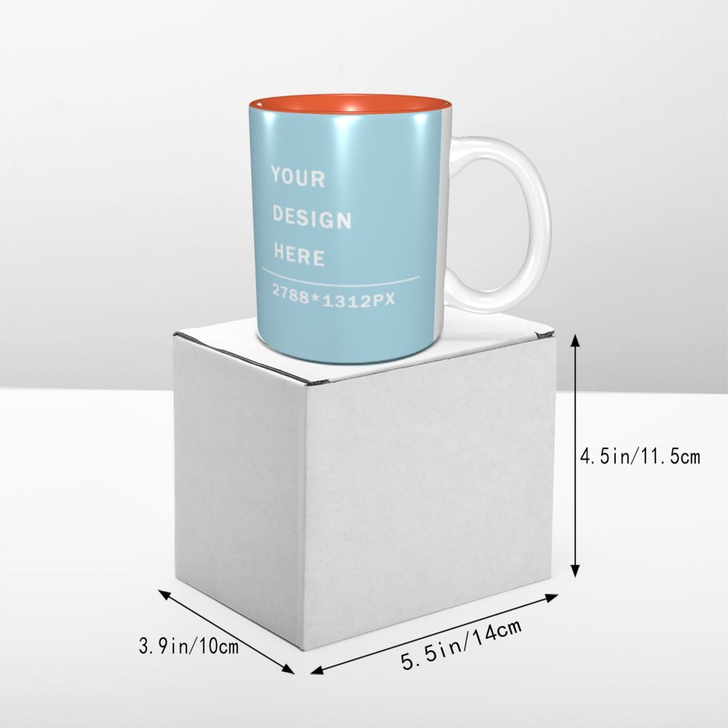 Design your Mug -Inner Color Ceramic Mug-Surface around Printed