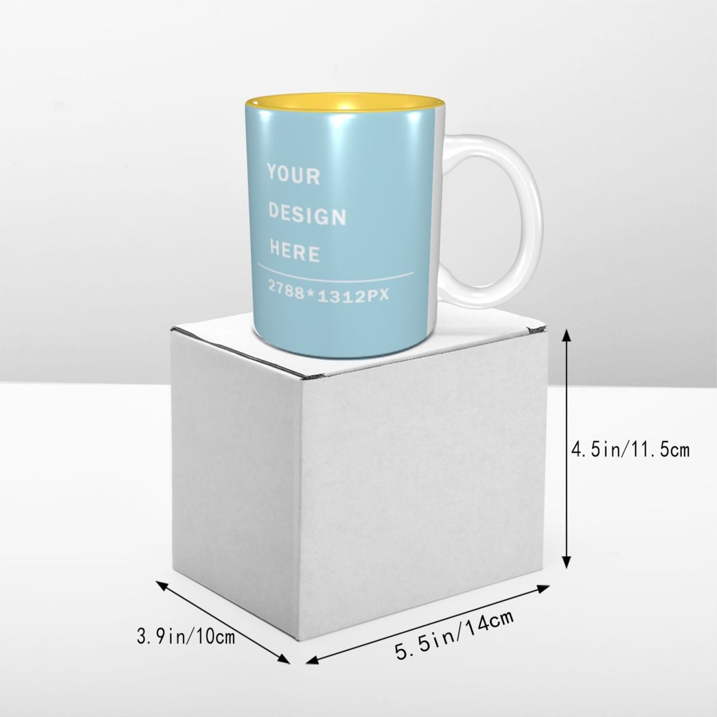 Design your Mug -Inner Color Ceramic Mug-Surface around Printed