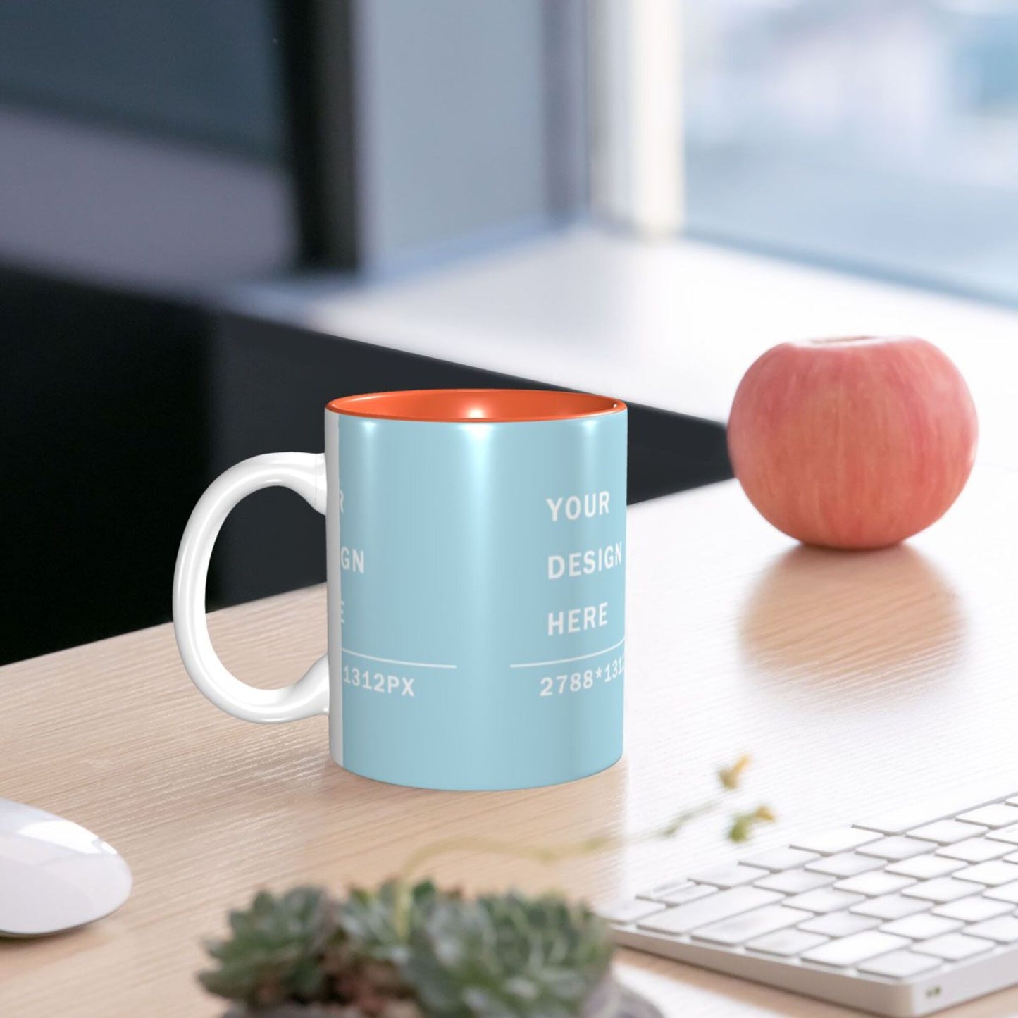 Design your Mug -Inner Color Ceramic Mug-Surface around Printed