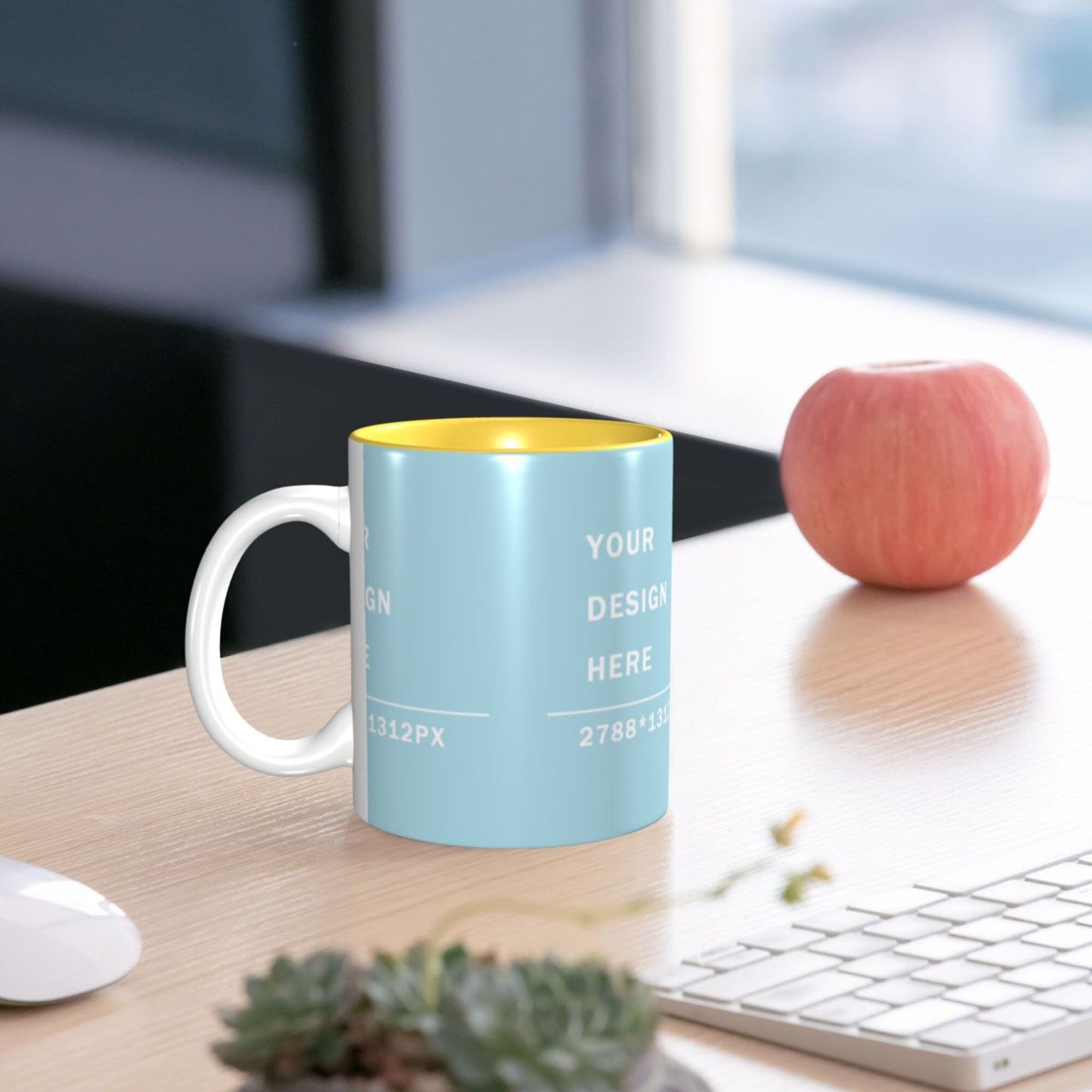 Design your Mug -Inner Color Ceramic Mug-Surface around Printed