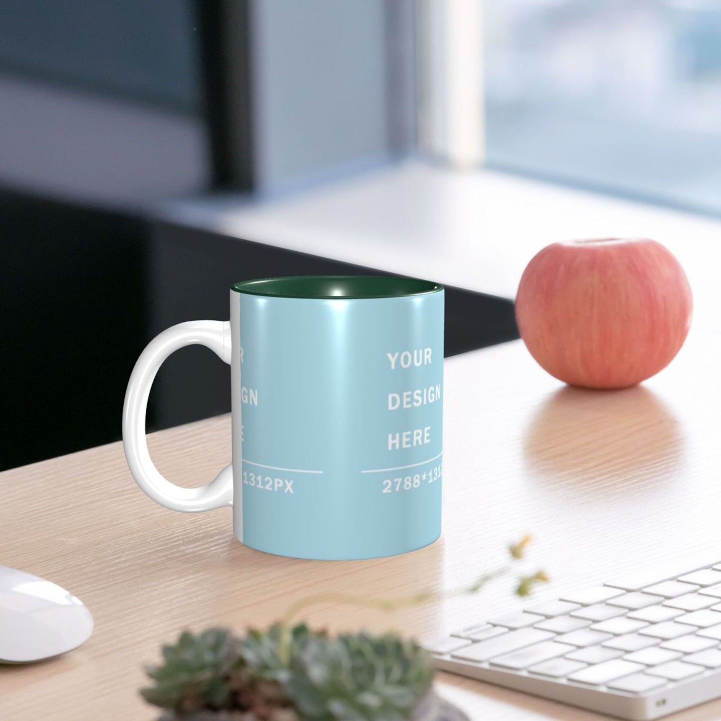 Design your Mug -Inner Color Ceramic Mug-Surface around Printed