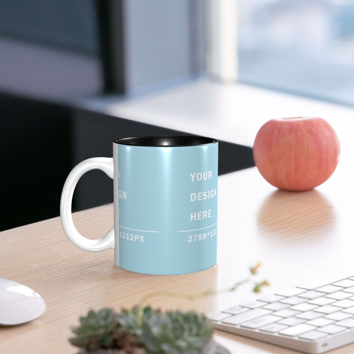 Design your Mug -Inner Color Ceramic Mug-Surface around Printed