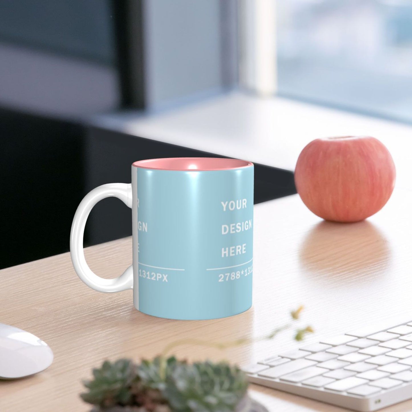 Design your Mug -Inner Color Ceramic Mug-Surface around Printed