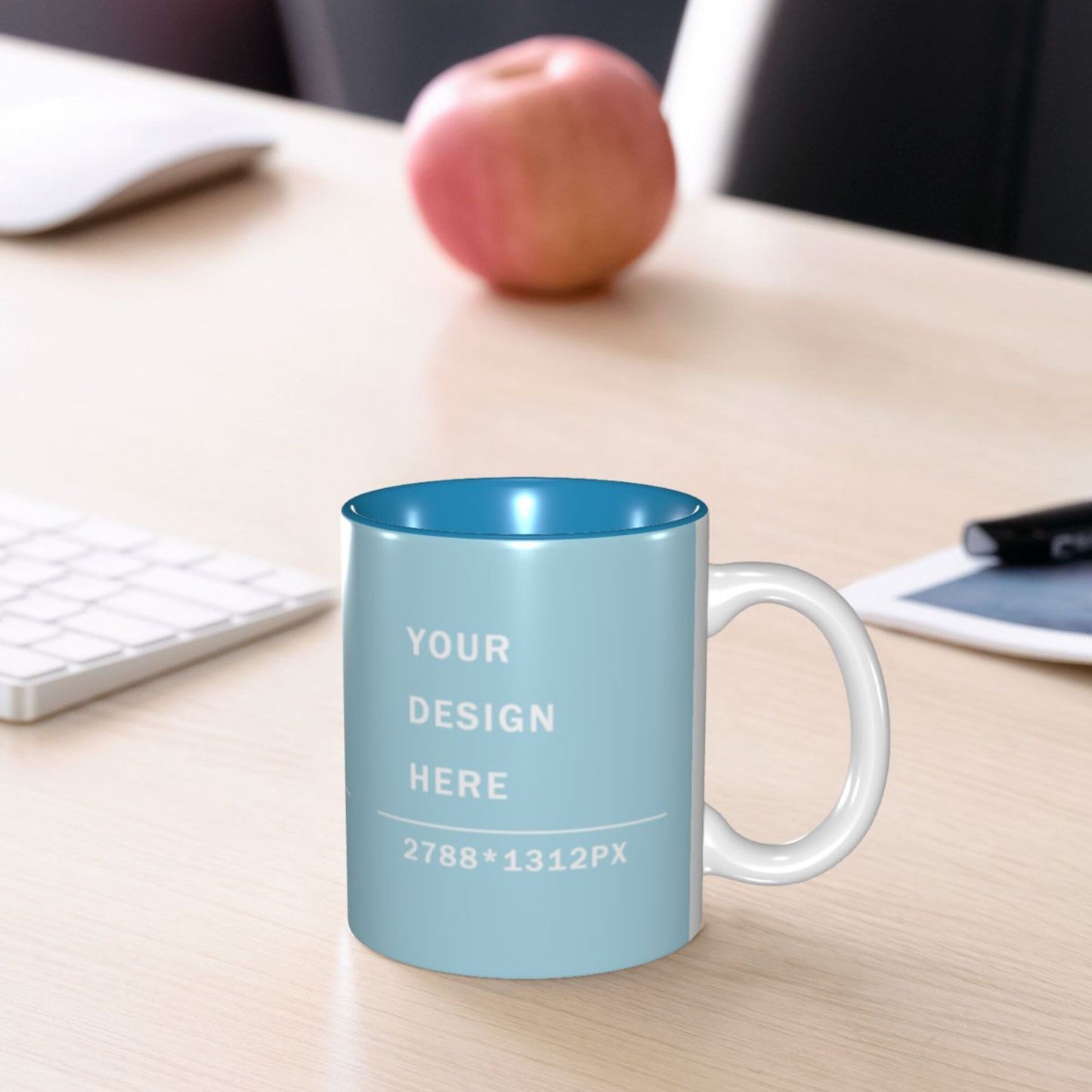 Design your Mug -Inner Color Ceramic Mug-Surface around Printed