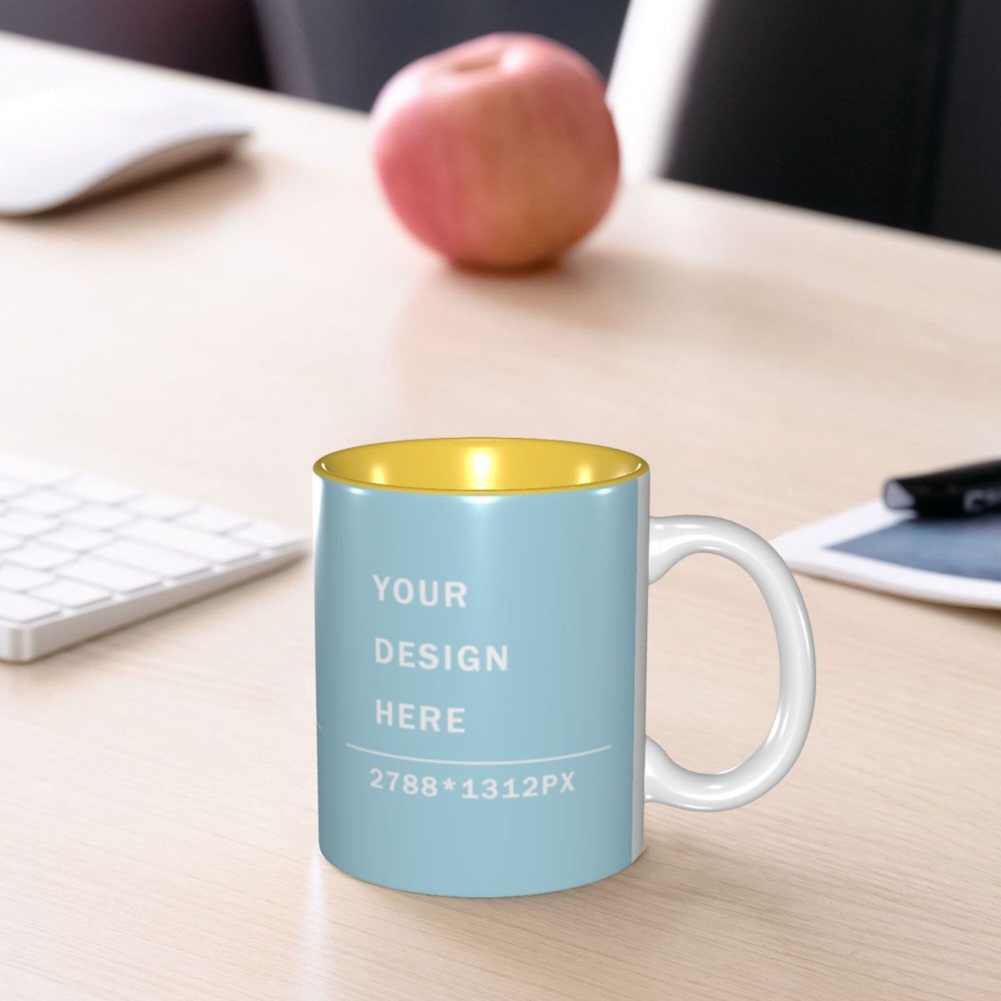 Design your Mug -Inner Color Ceramic Mug-Surface around Printed