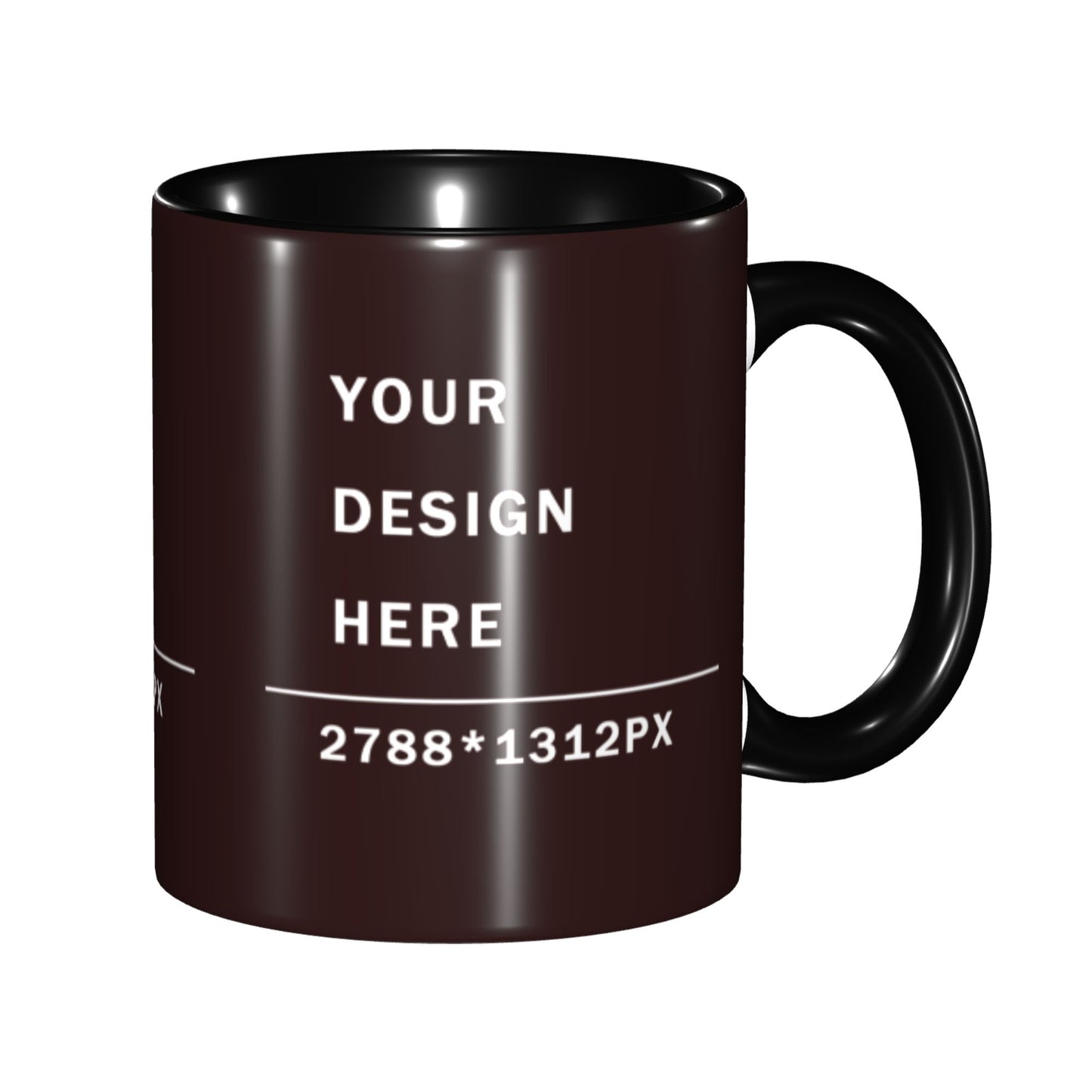 Design your Mug - 11OZ Bicolor Ceramic Mug -Along Surface Printed