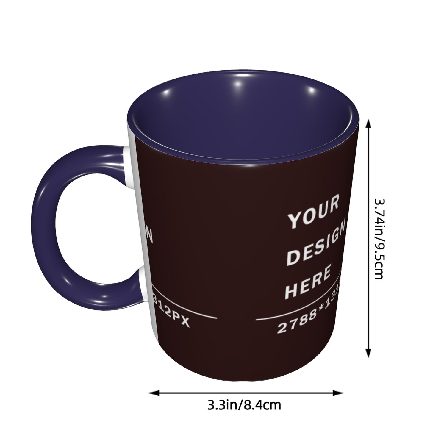 Design your Mug - 11OZ Bicolor Ceramic Mug -Along Surface Printed