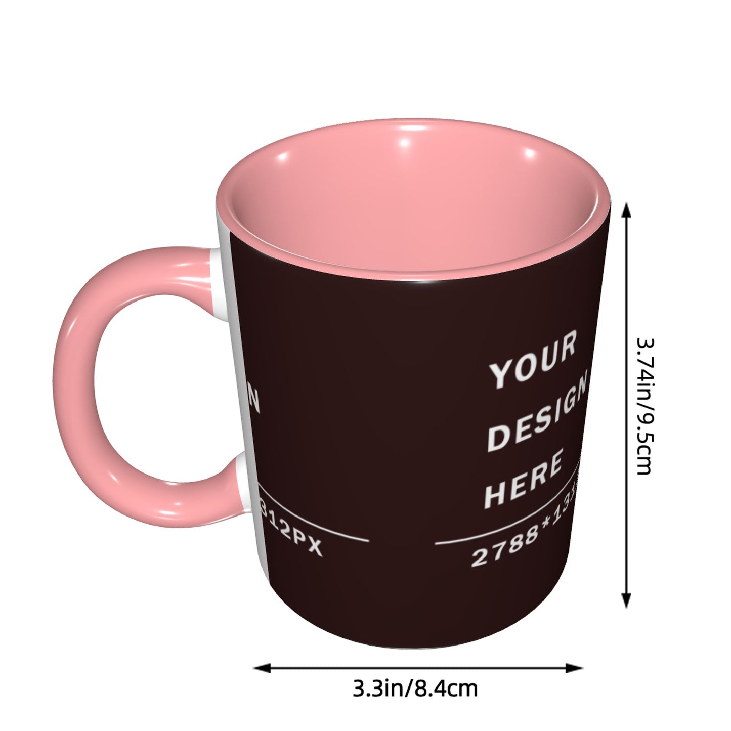 Design your Mug - 11OZ Bicolor Ceramic Mug -Along Surface Printed